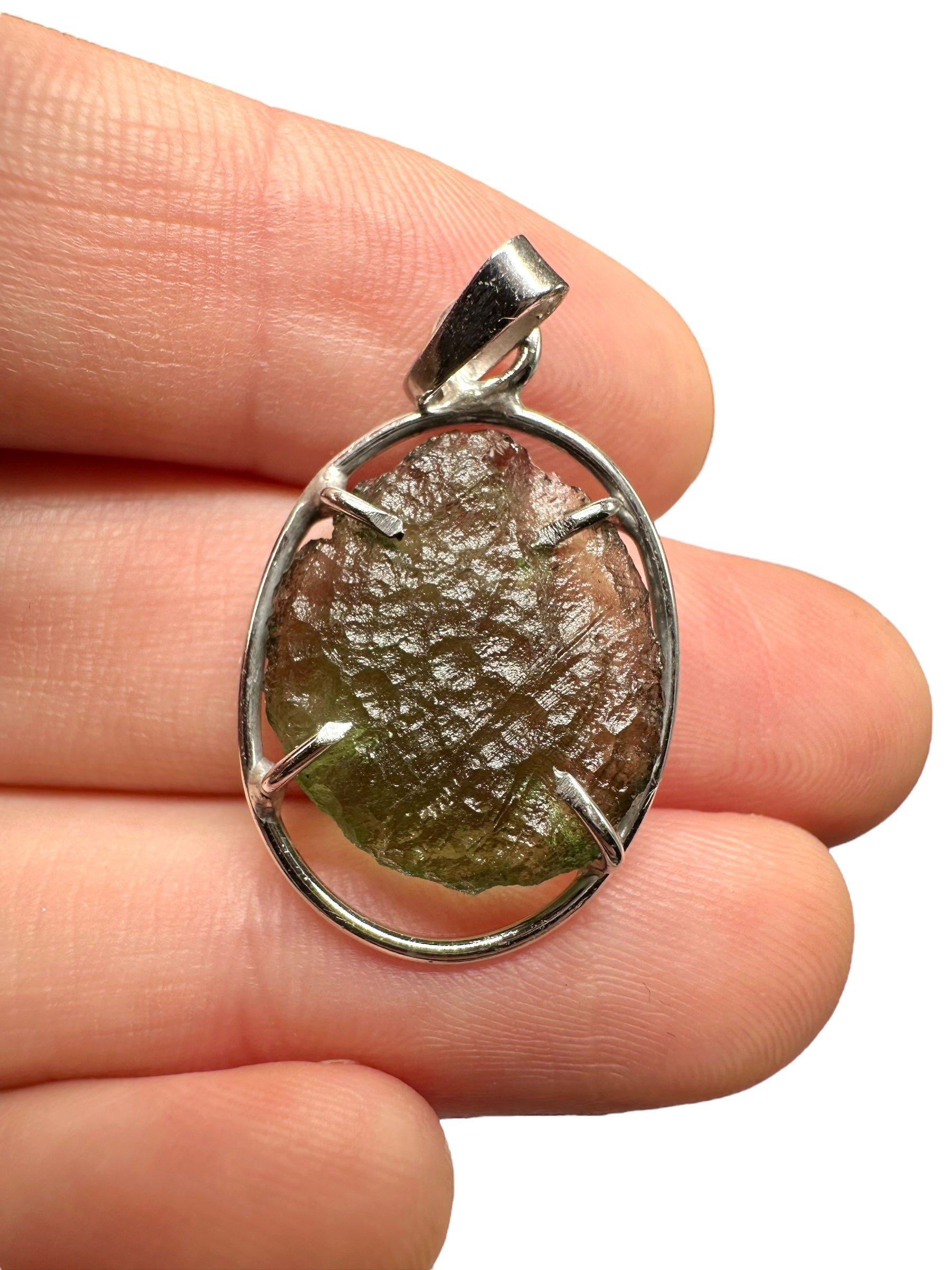 Silver moldavite pendant 2,4g - SP/V529