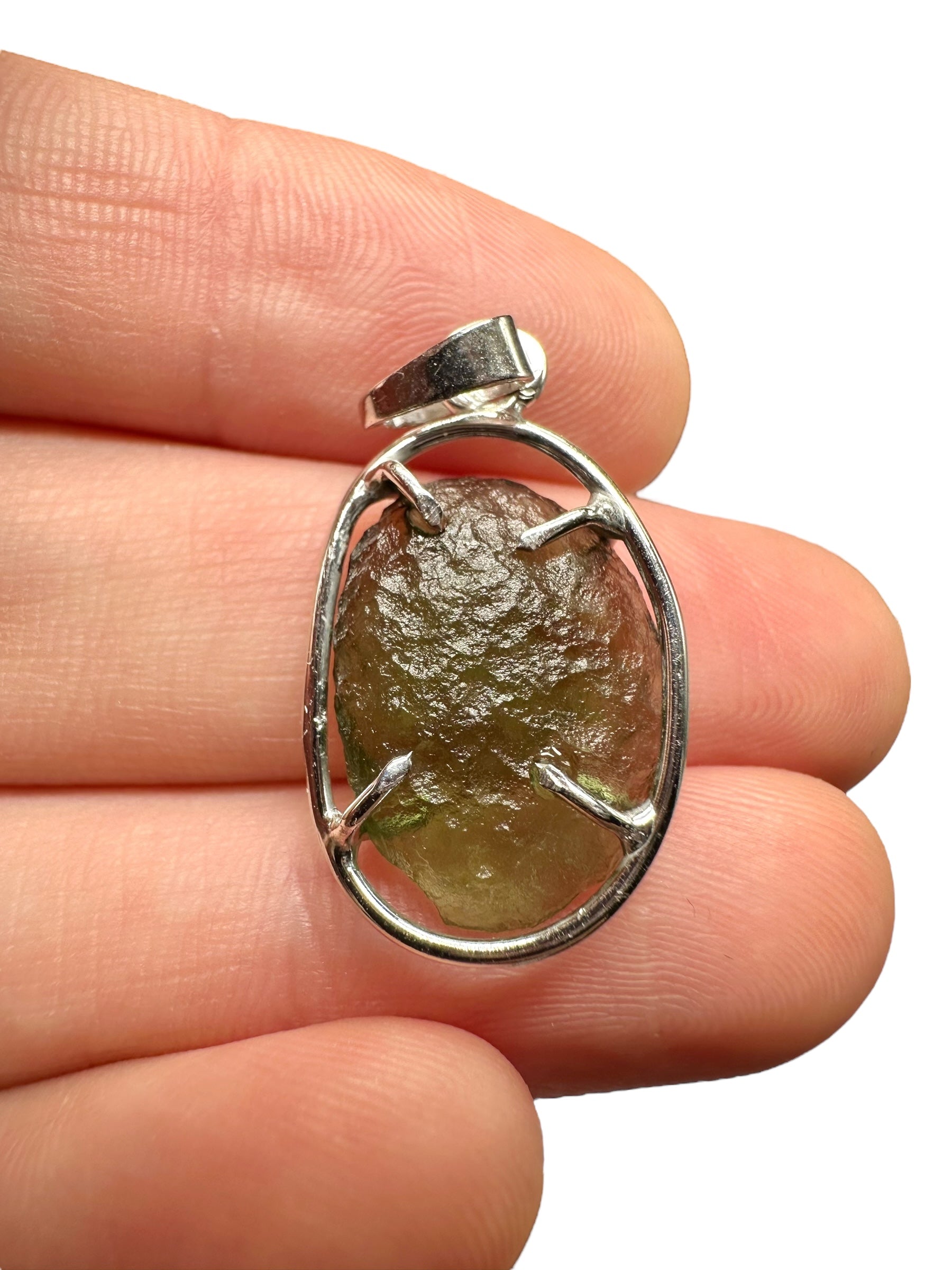 Silver moldavite pendant 2g - SP/V530