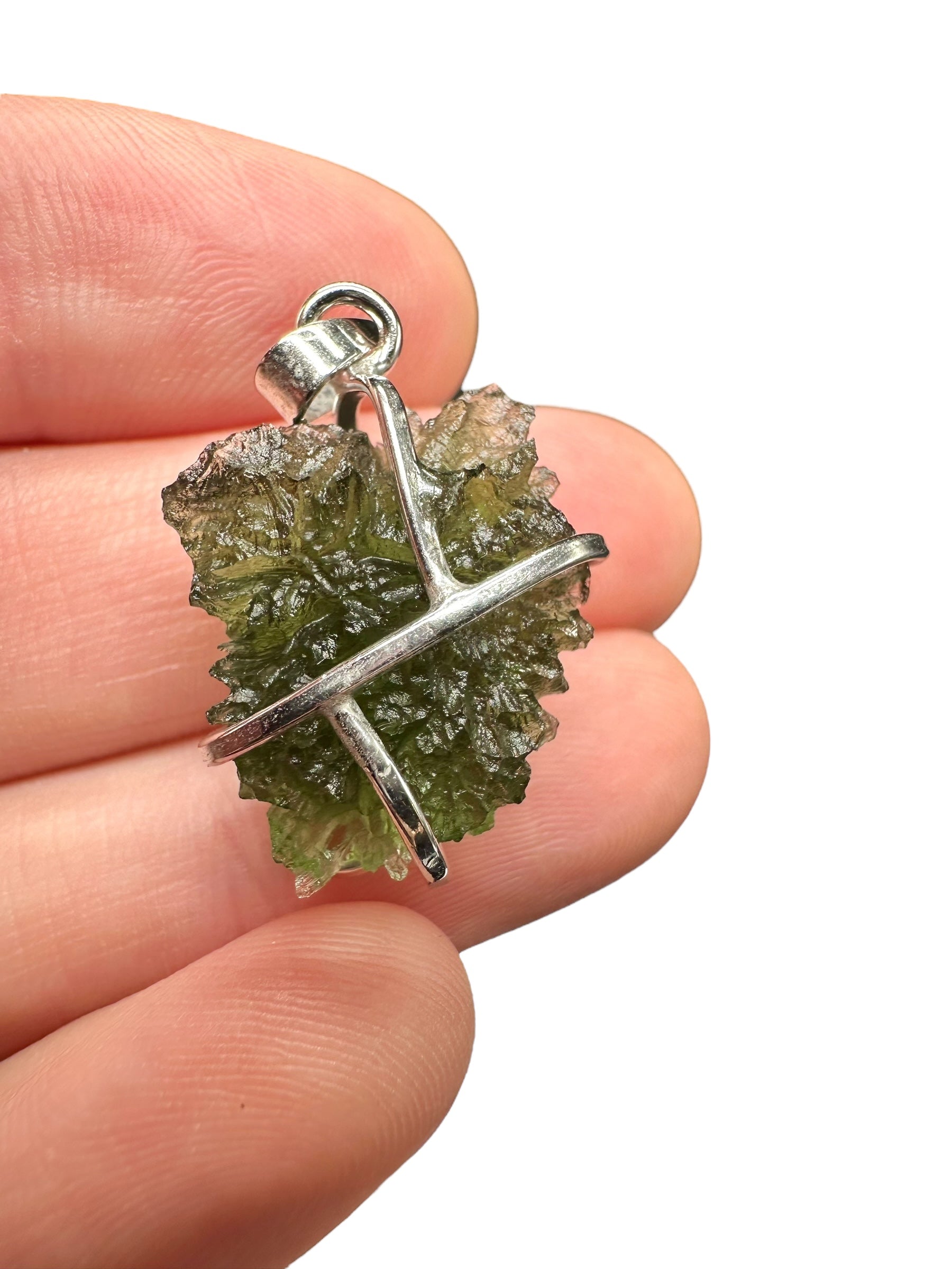 Silver moldavite pendant 3,7g - SP/V532