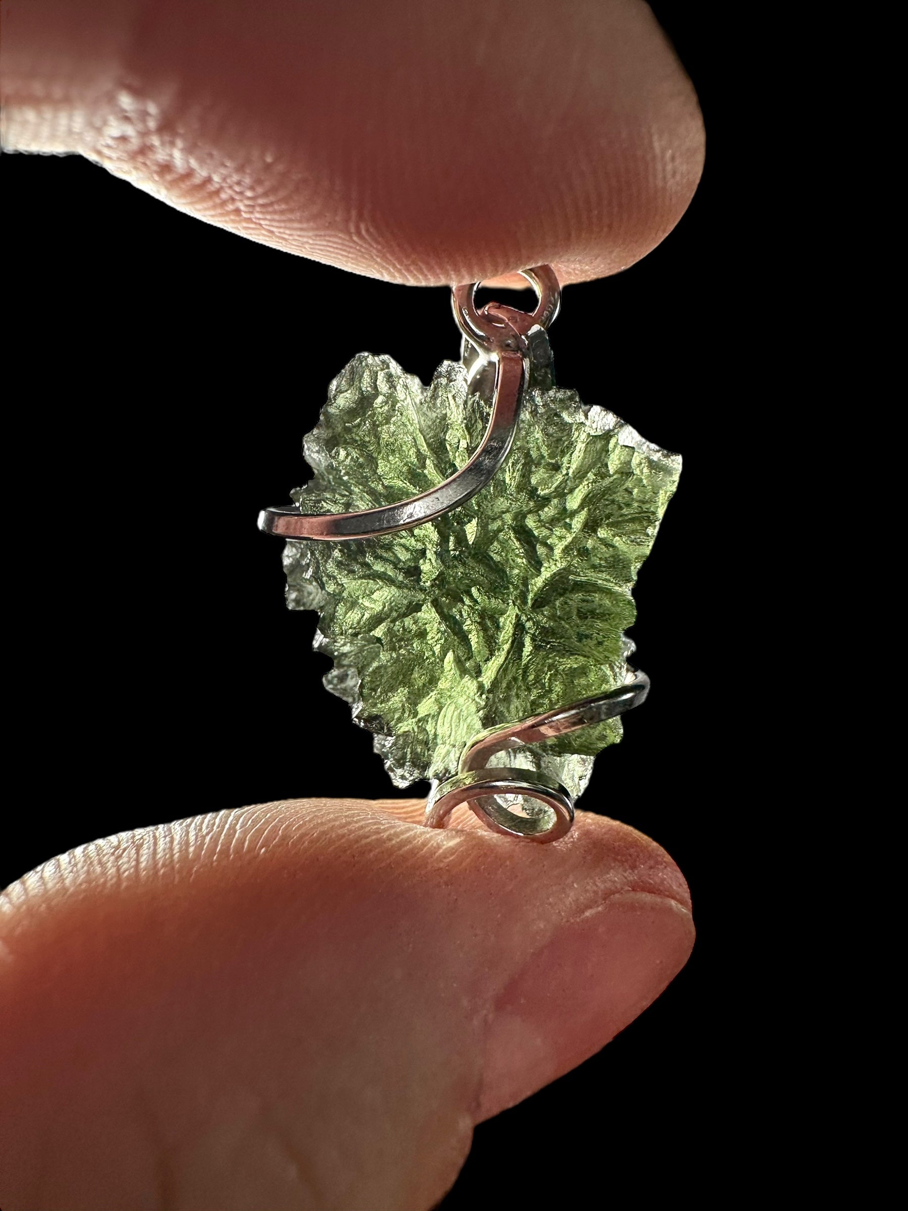 Silver moldavite pendant 3,7g - SP/V532