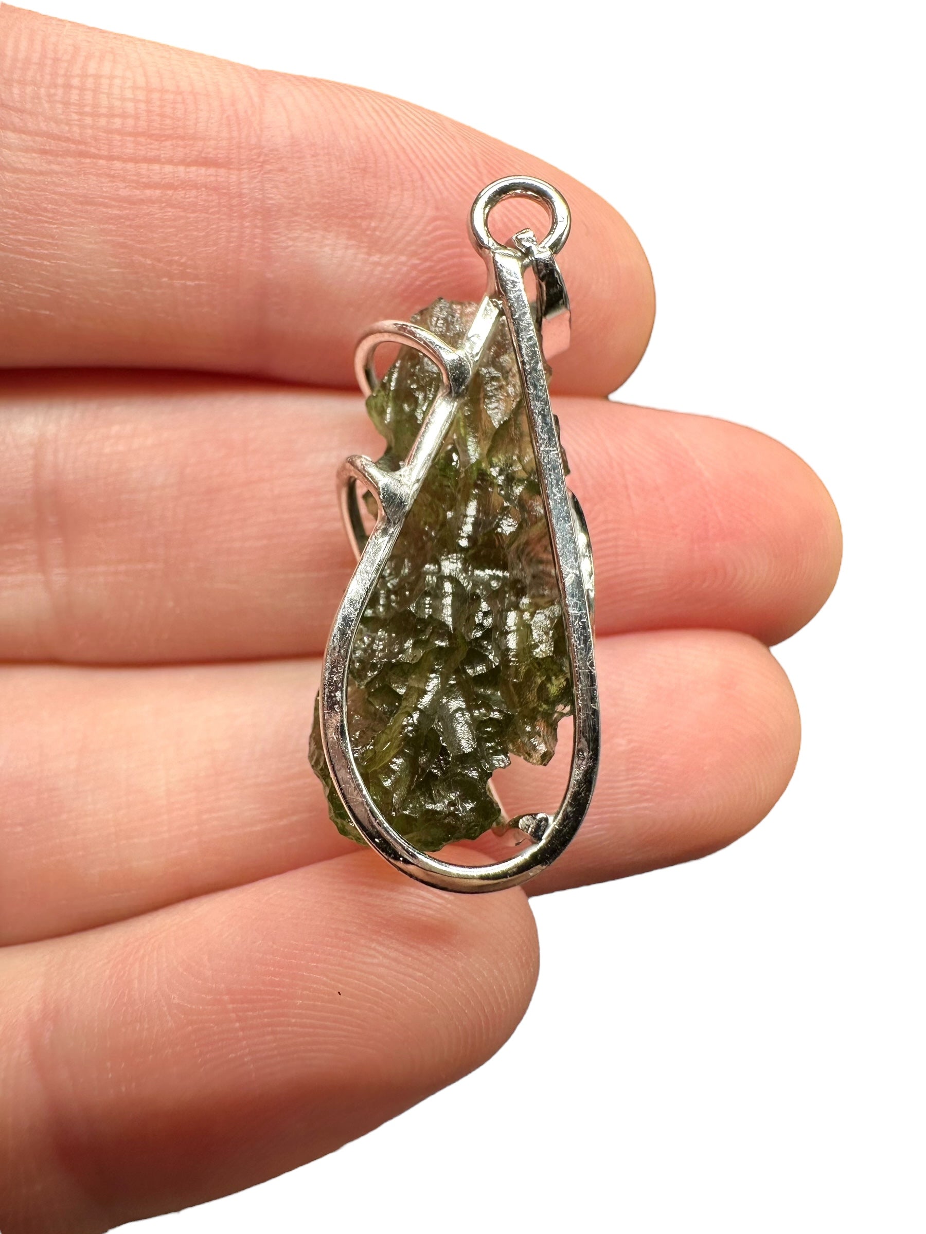 Silver moldavite pendant 3,3g - SP/V533