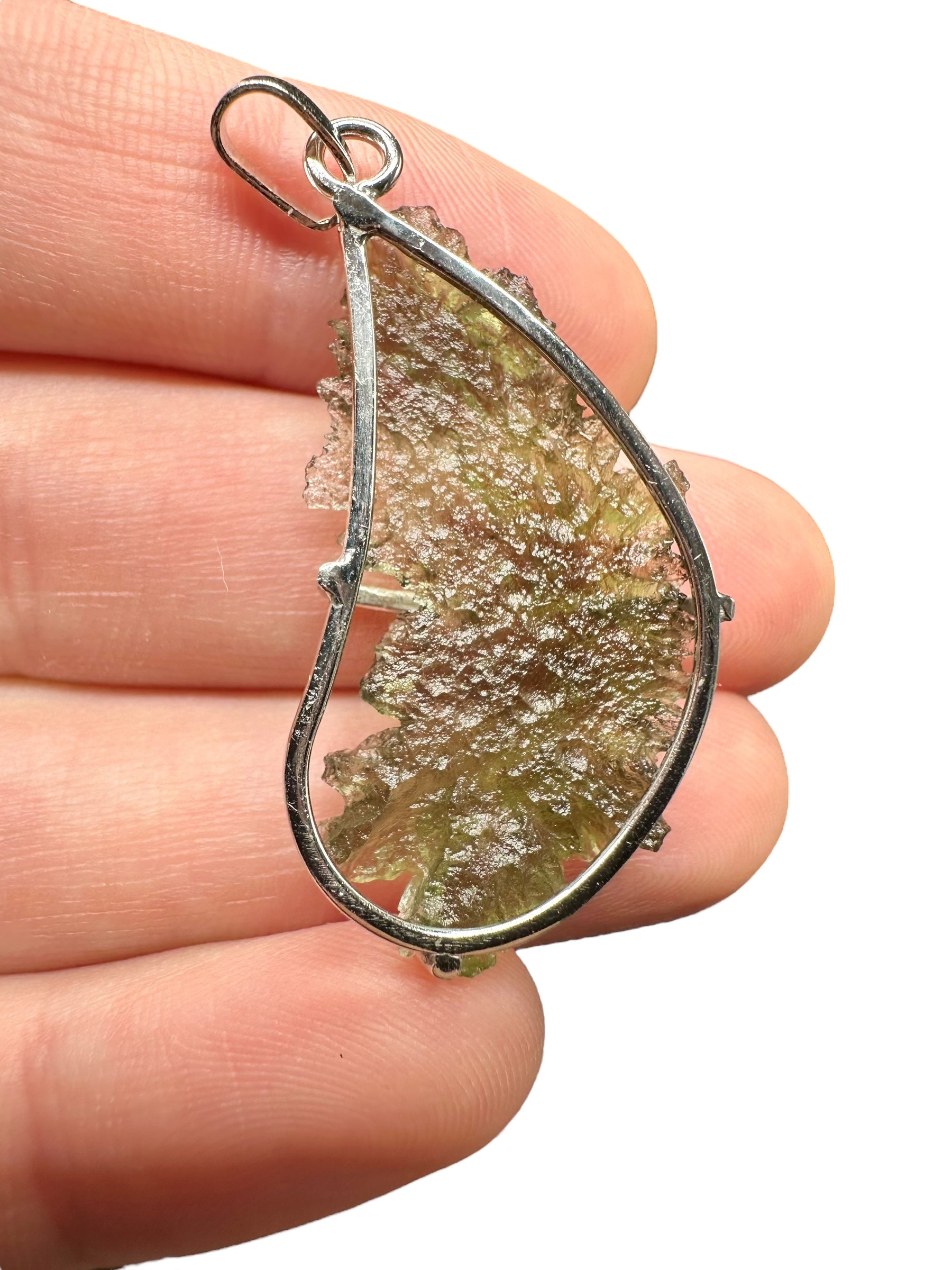 Silver moldavite pendant 2,9g - SP/V534