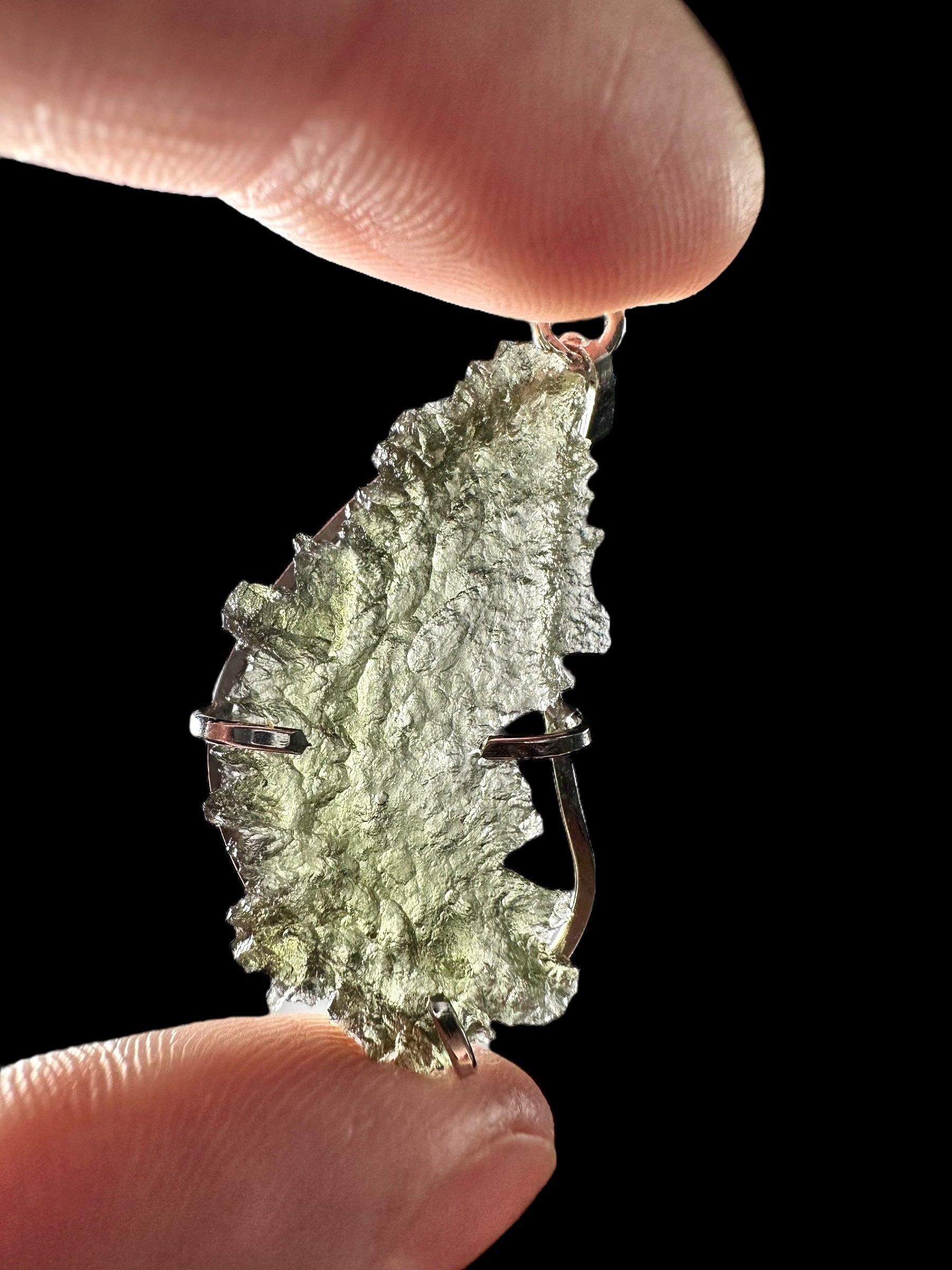 Silver moldavite pendant 2,9g - SP/V534
