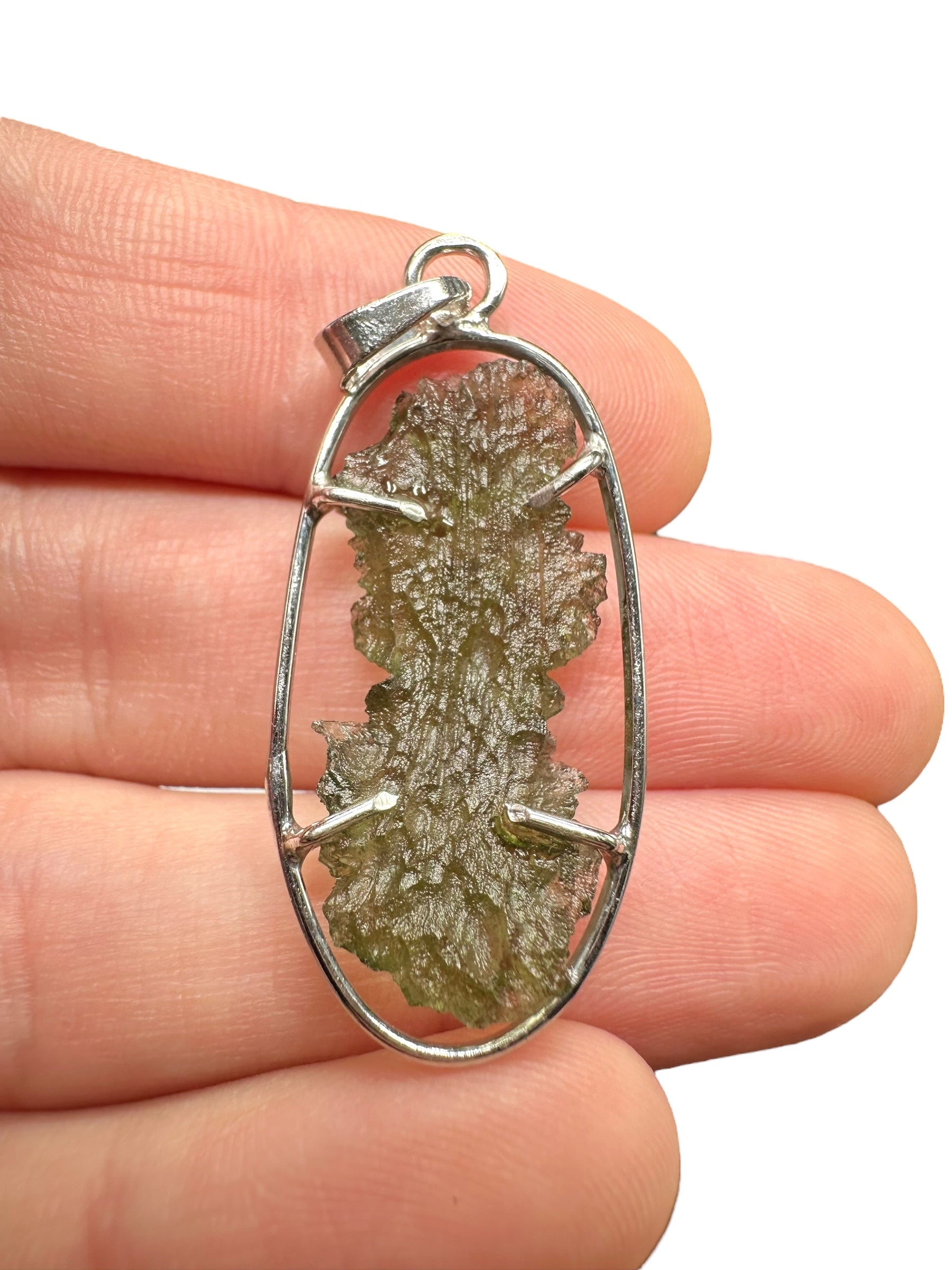 Silver moldavite pendant 2,8g - SP/V535