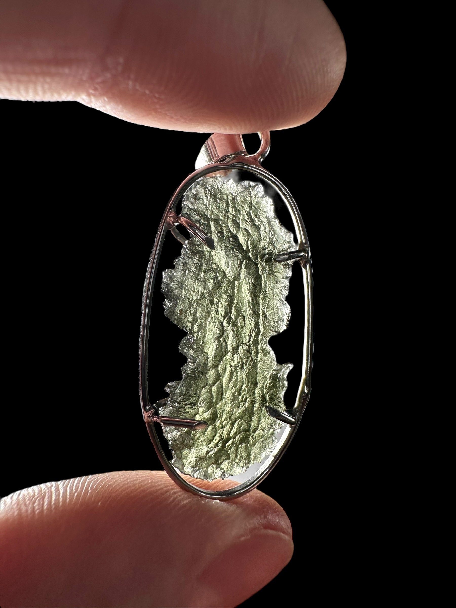 Silver moldavite pendant 2,8g - SP/V535