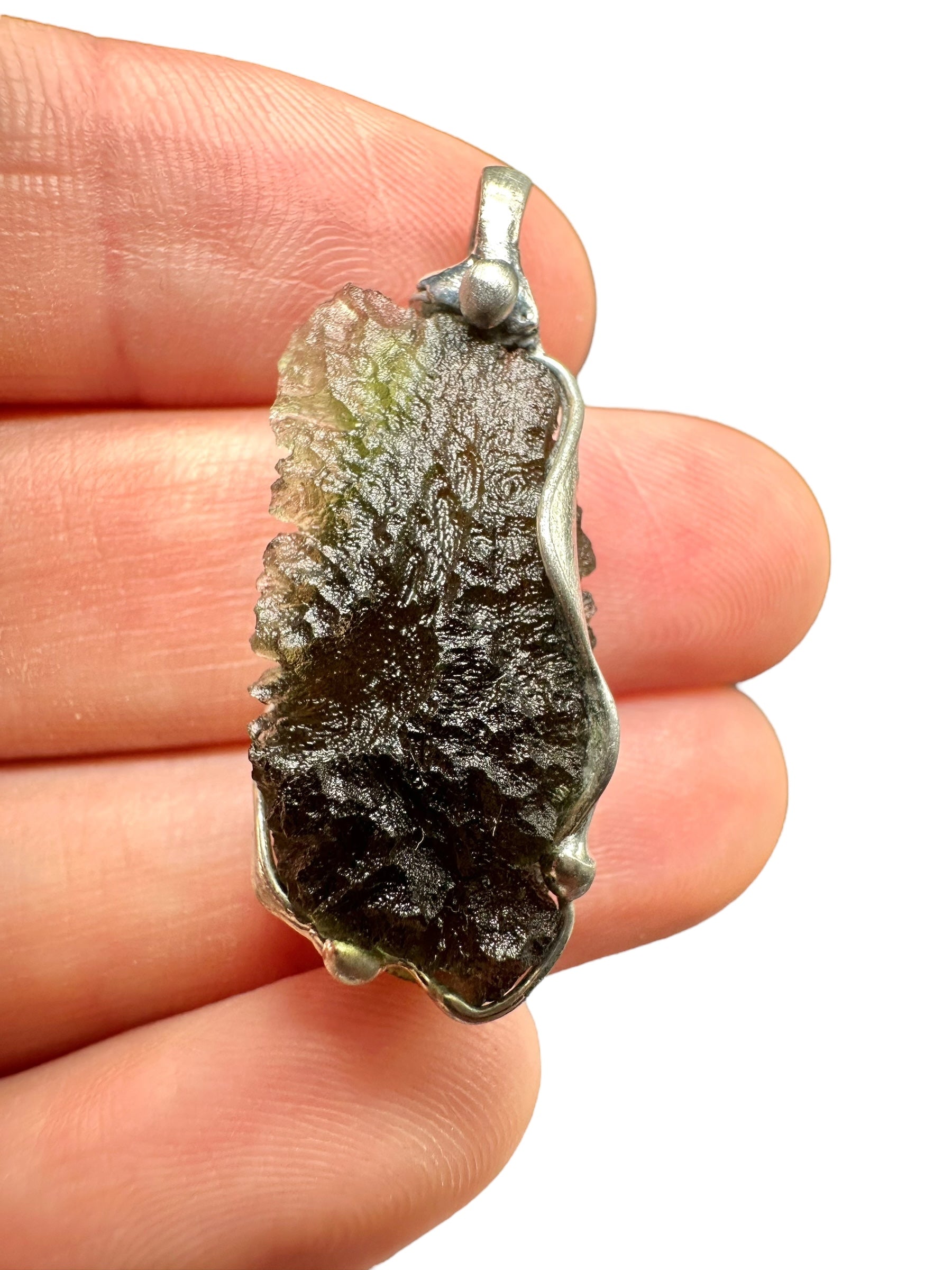 Moldavite pendant