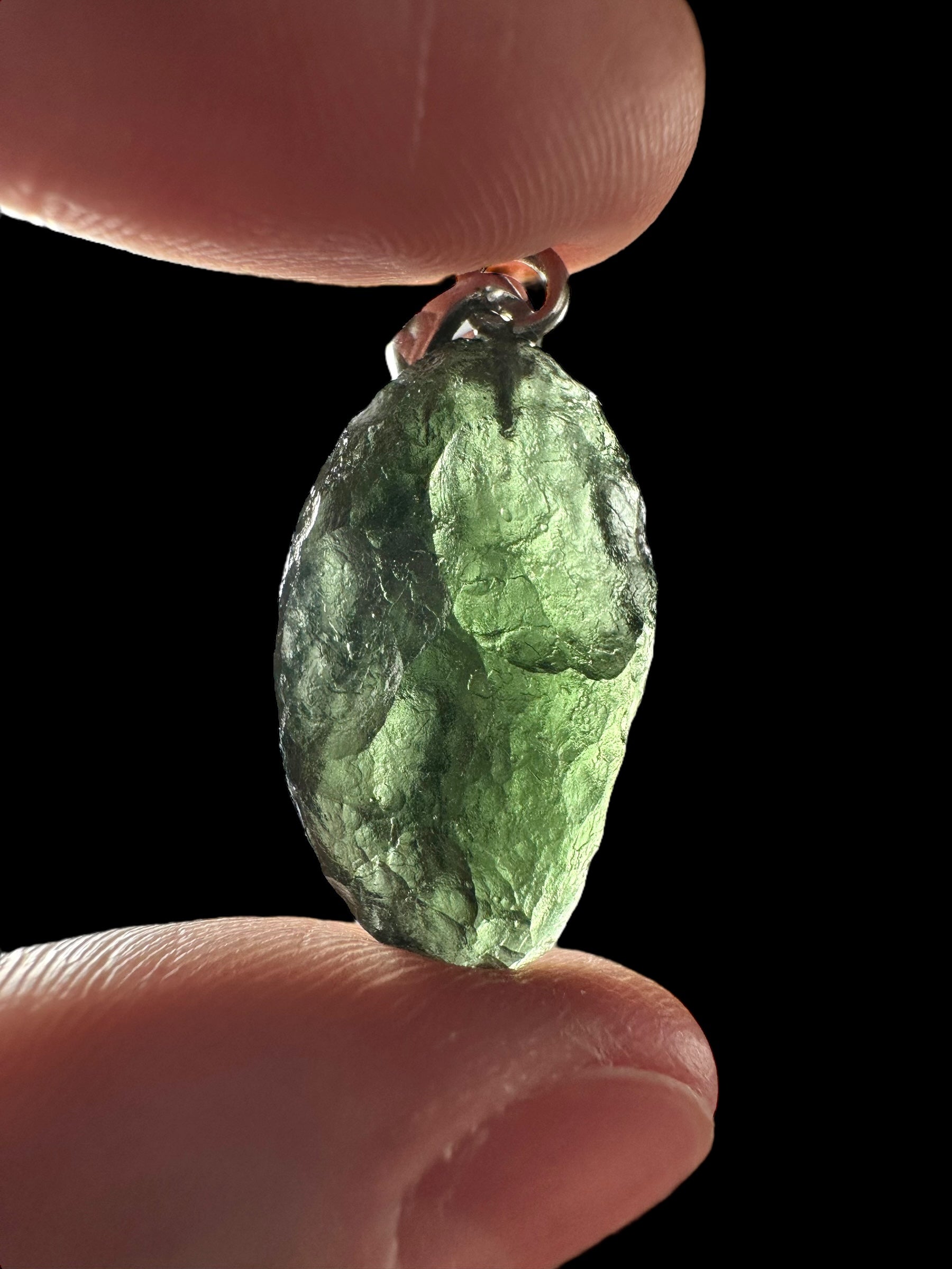 Silver moldavite pendant 3,5g - SP/V539