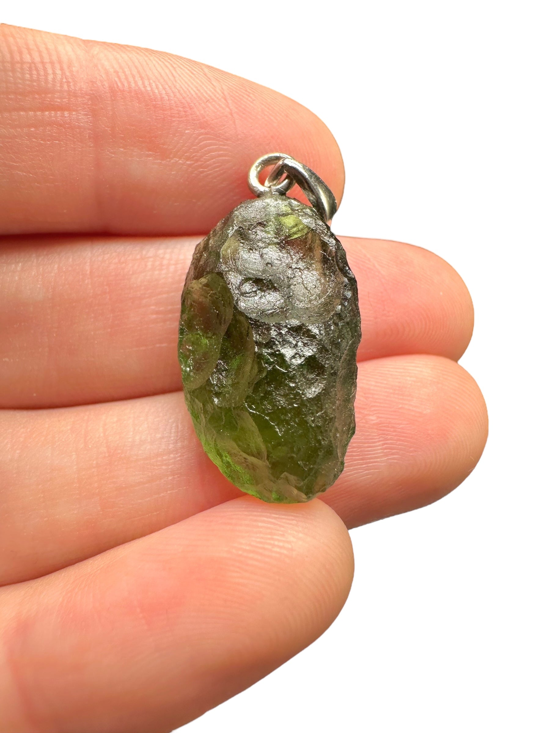 Silver moldavite pendant 3,5g