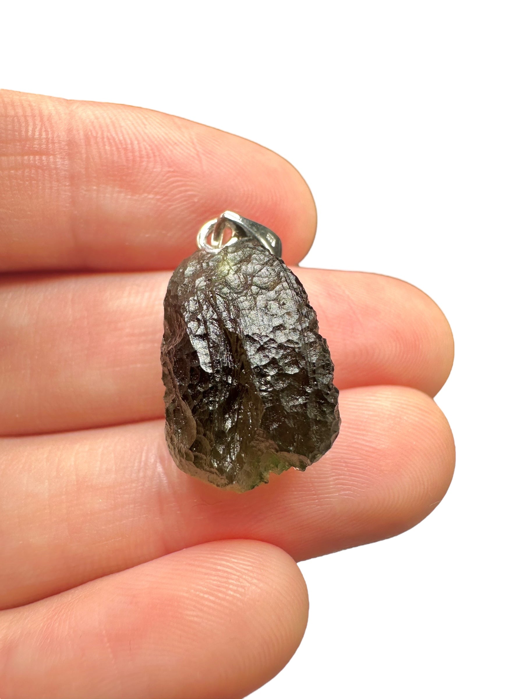 Silver moldavite pendant 3,7g - SP/V540