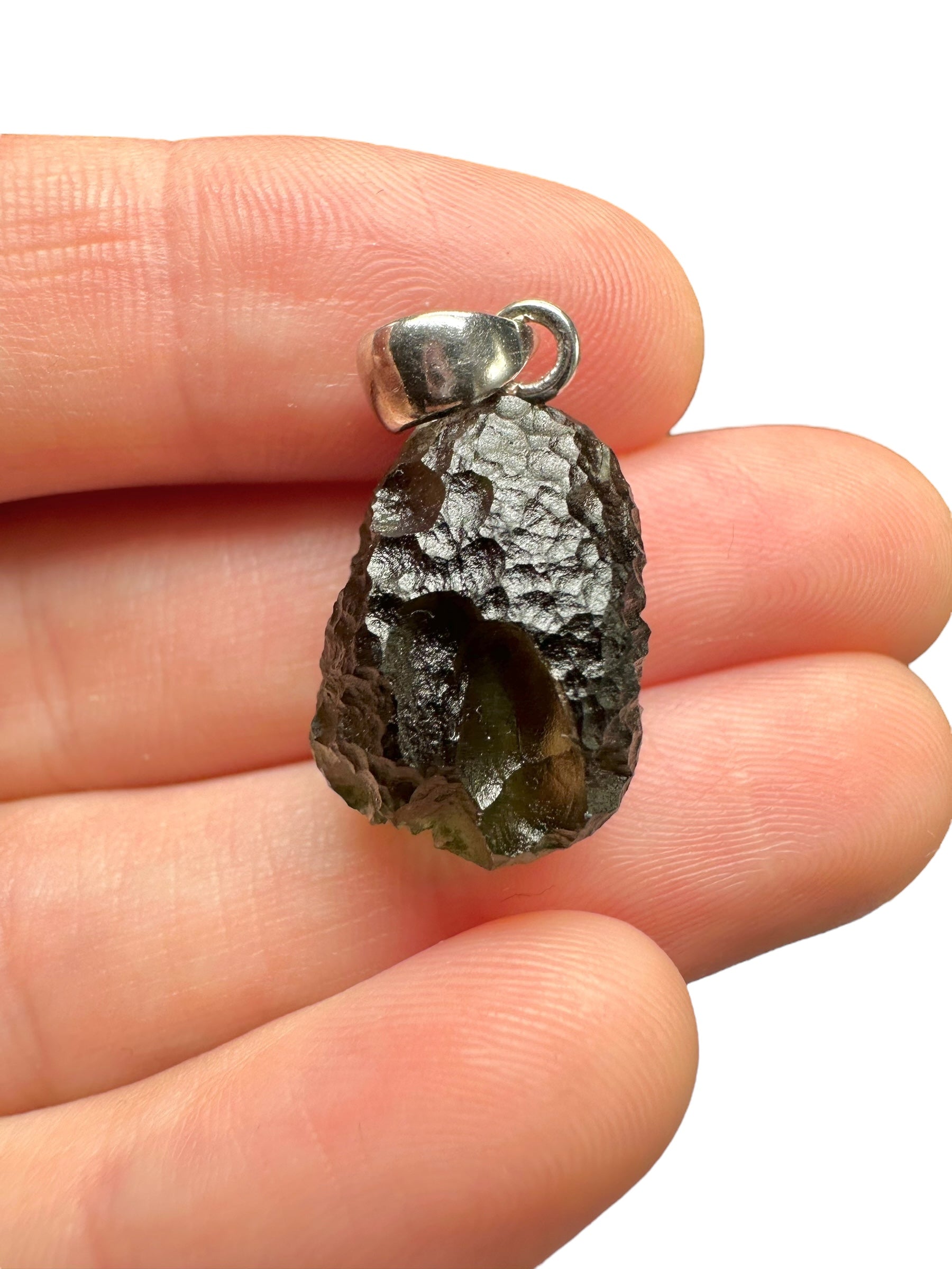 Silver moldavite pendant 3,7g - SP/V540
