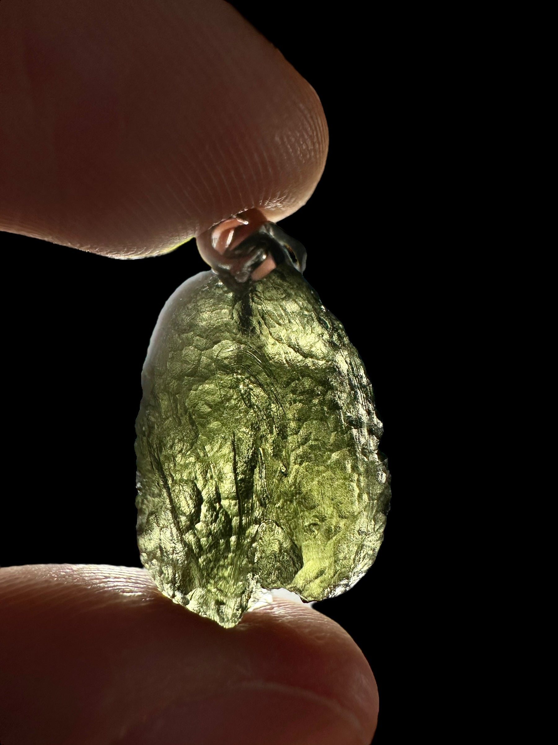 Silver moldavite pendant 3,7g - SP/V540