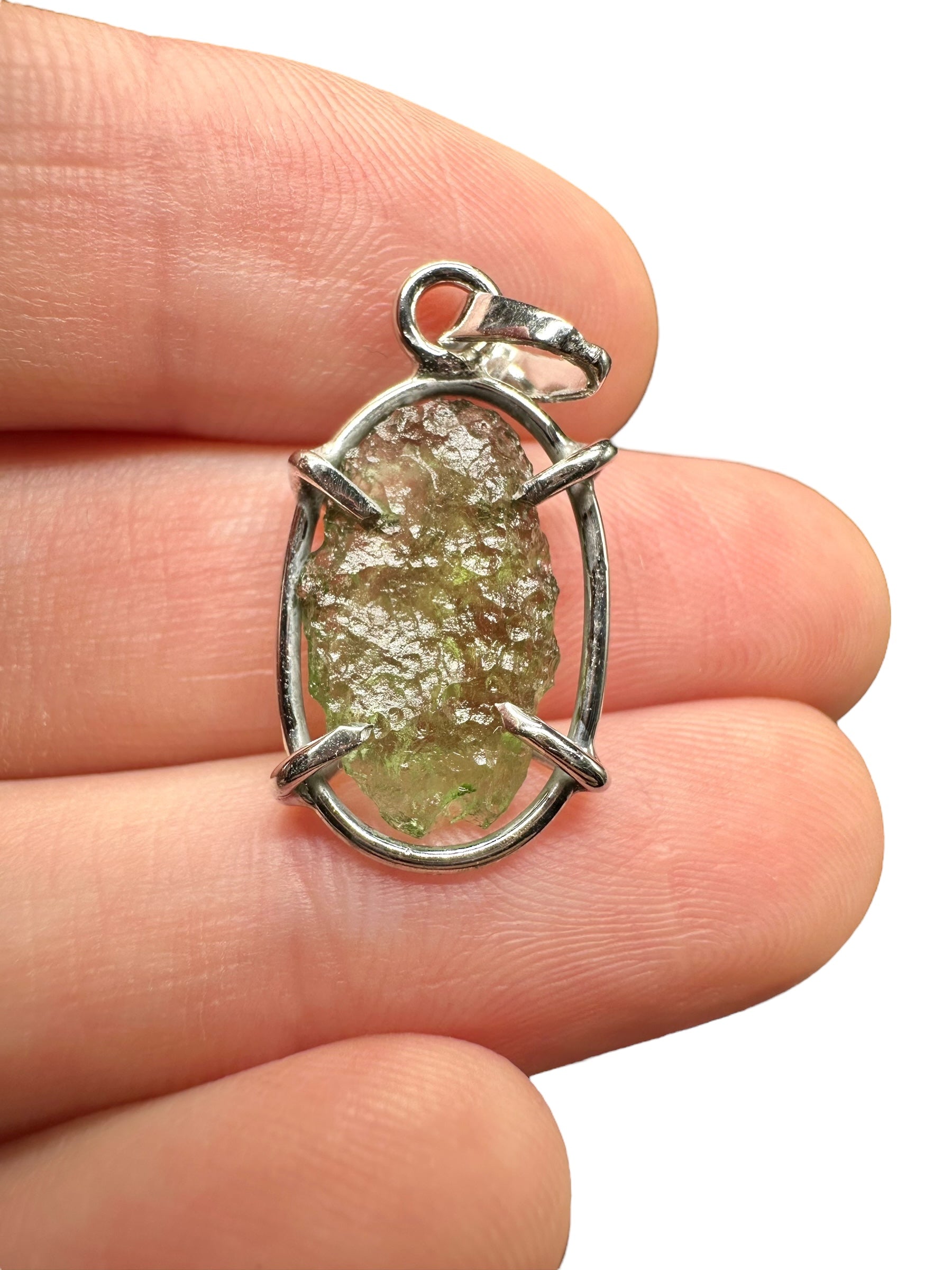 Silver moldavite pendant 1,6g - SP/V543