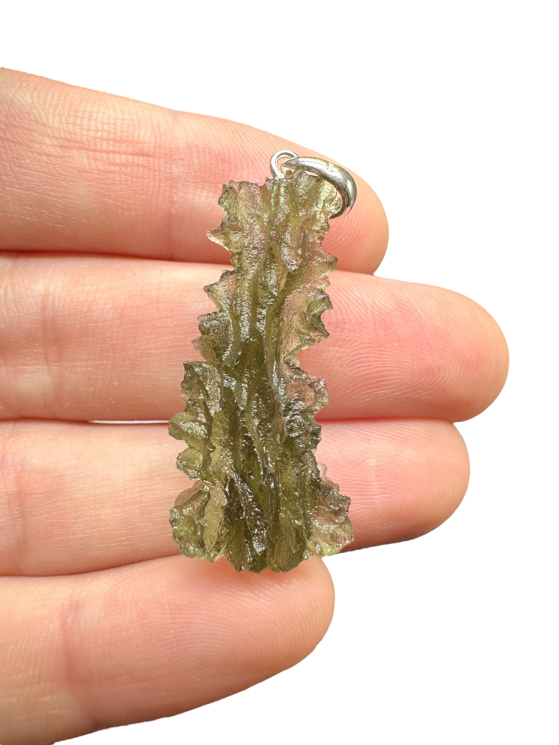 Silver moldavite pendant 3,1g from Besednice Jezkovna - SP/V547