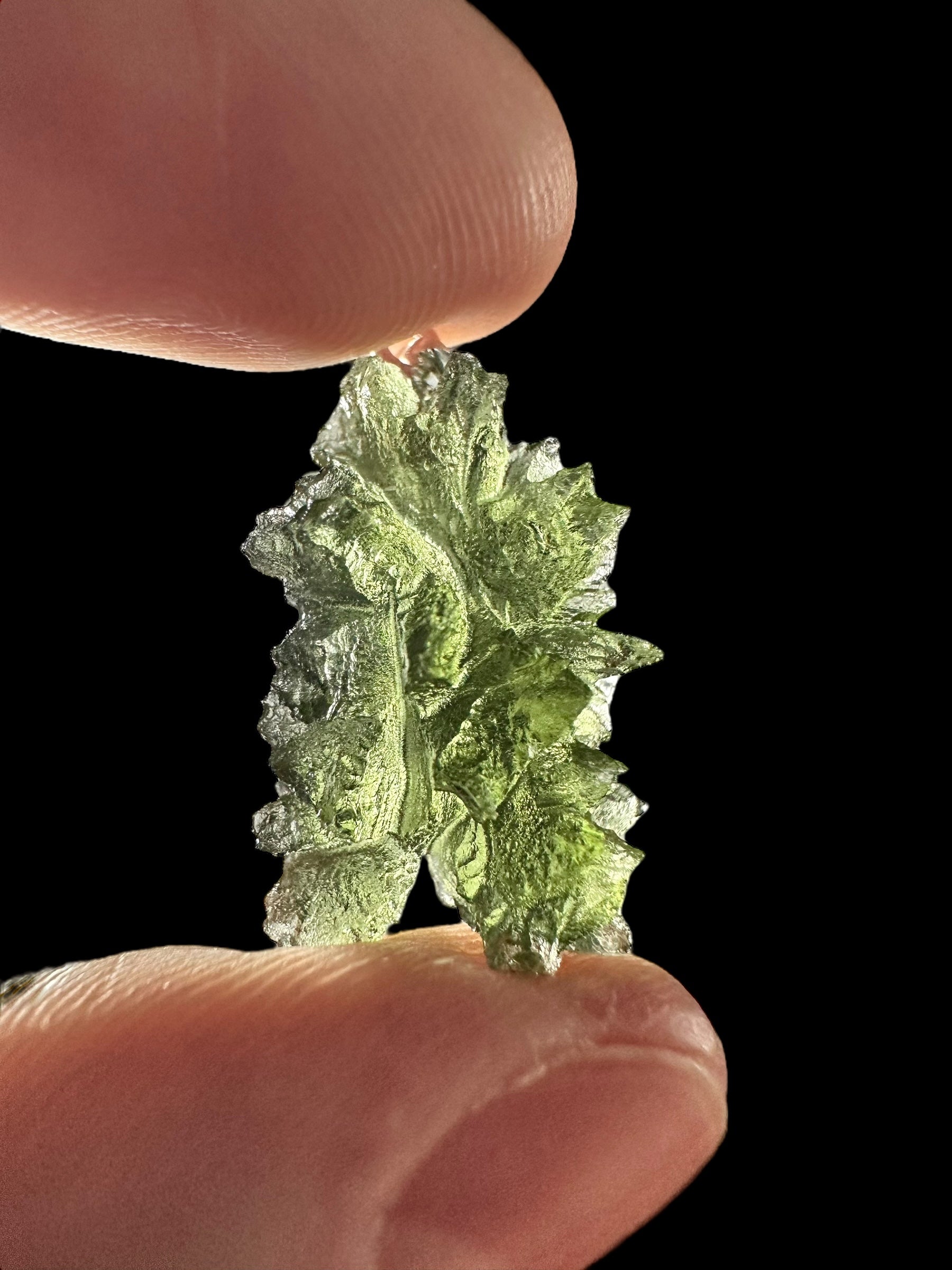 Silver moldavite pendant 2,7g from Besednice Jezkovna - SP/V550