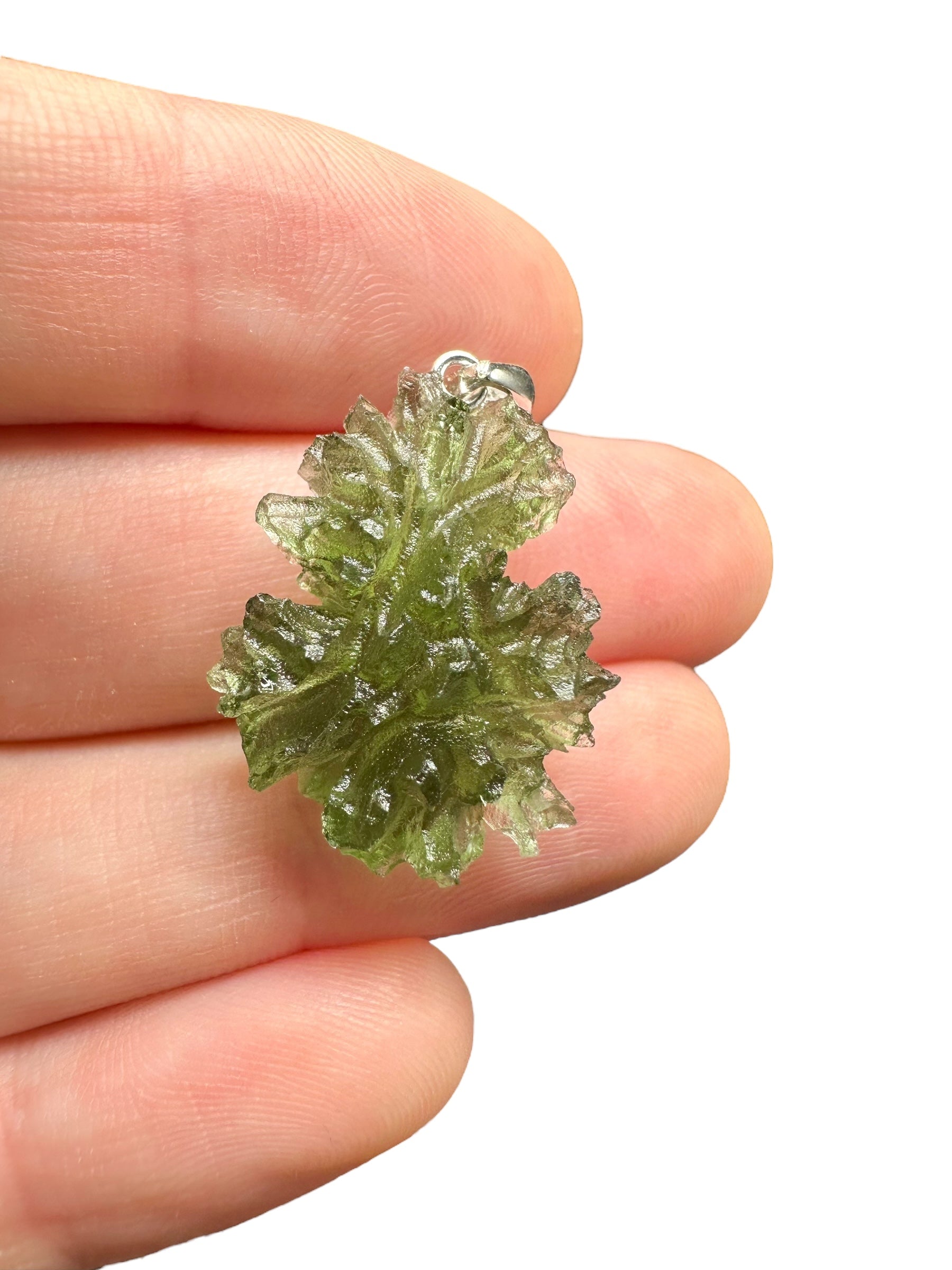 Silver moldavite pendant 2,8g from Besednice Jezkovna - SP/V551