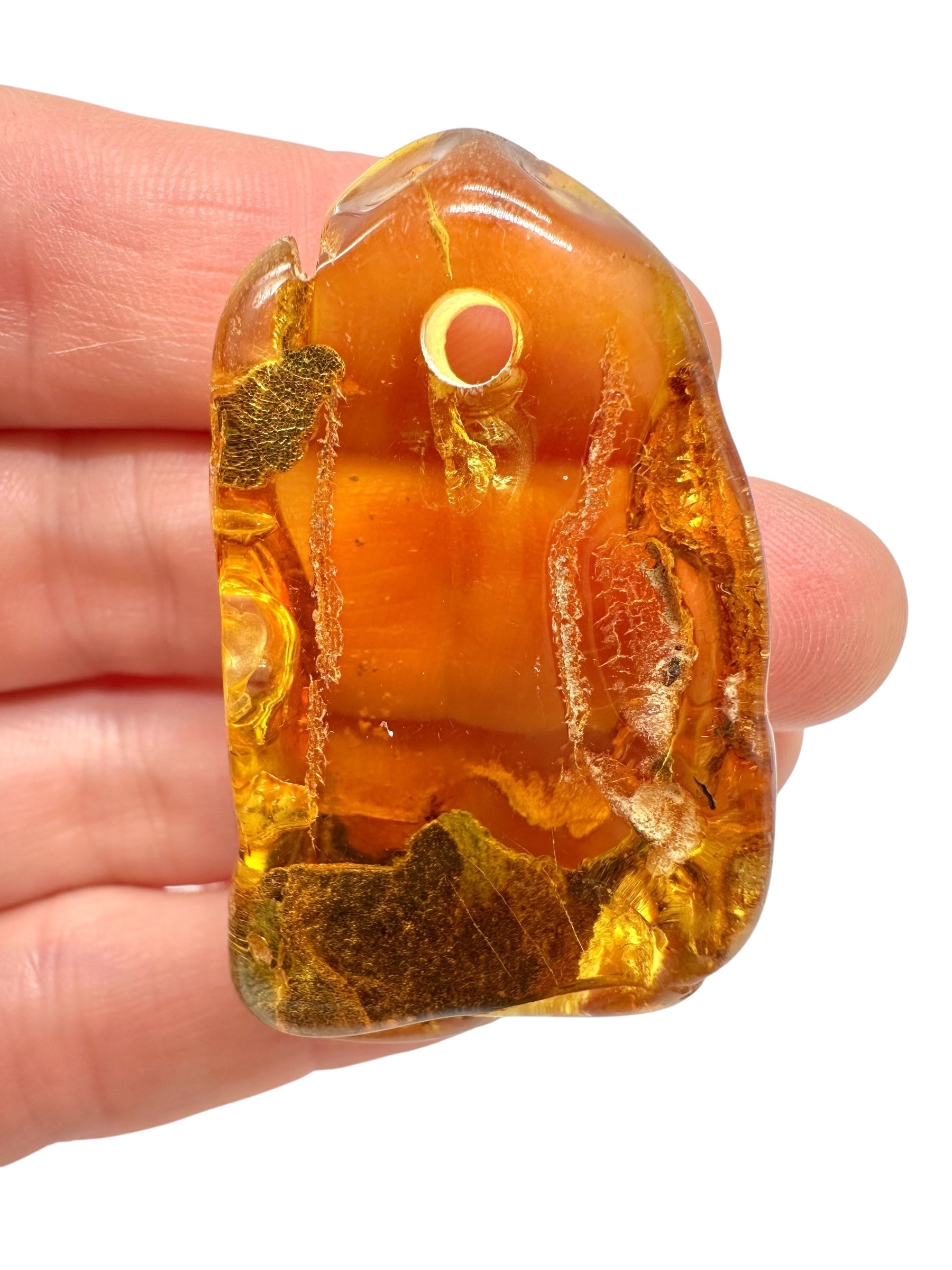 Amber with a drilled hole for hanging 9,6g – Lithuania - JND32