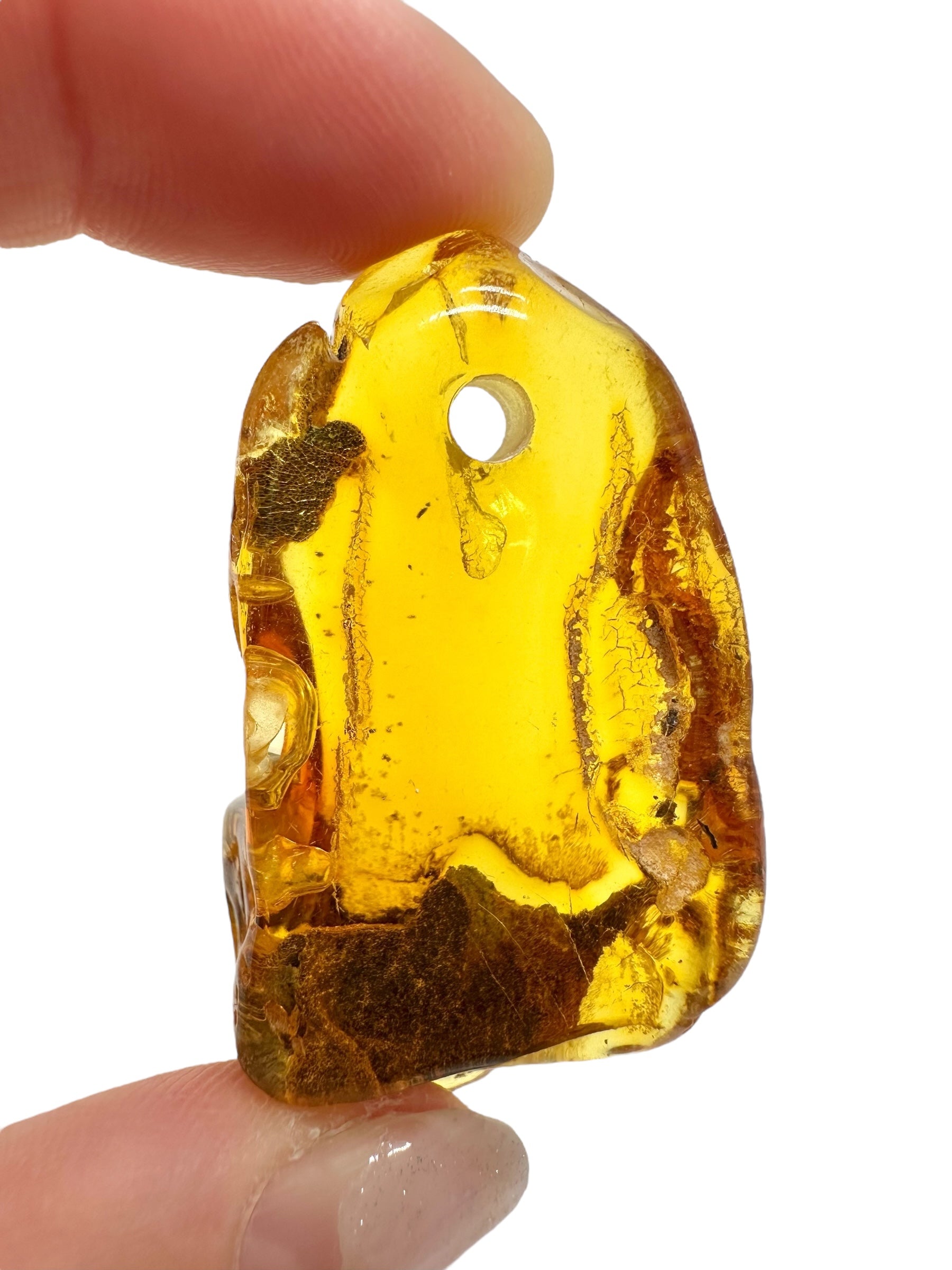 Amber with a drilled hole for hanging 9,6g – Lithuania - JND32