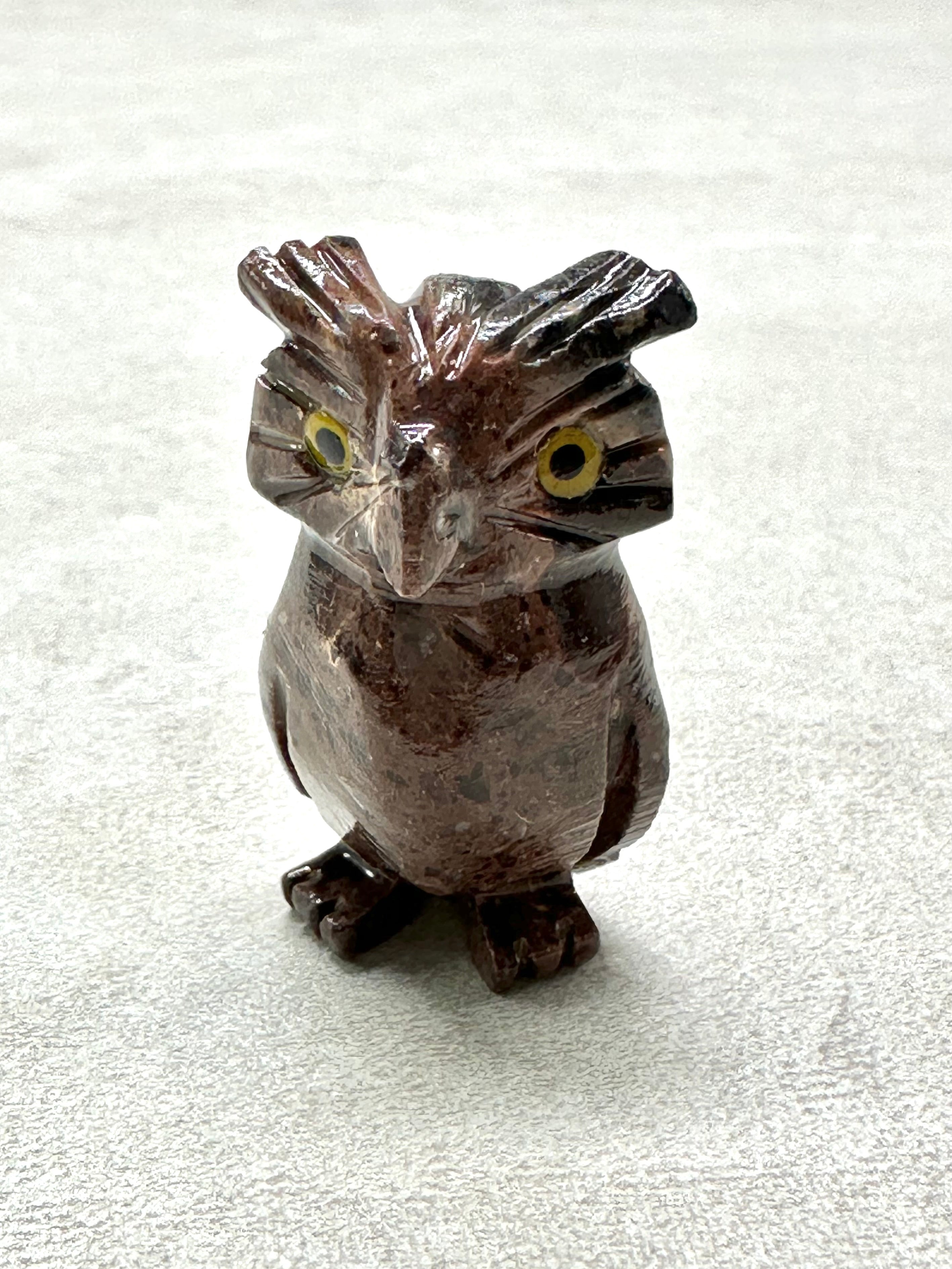 Animal made of soapstone – owl - ZV005