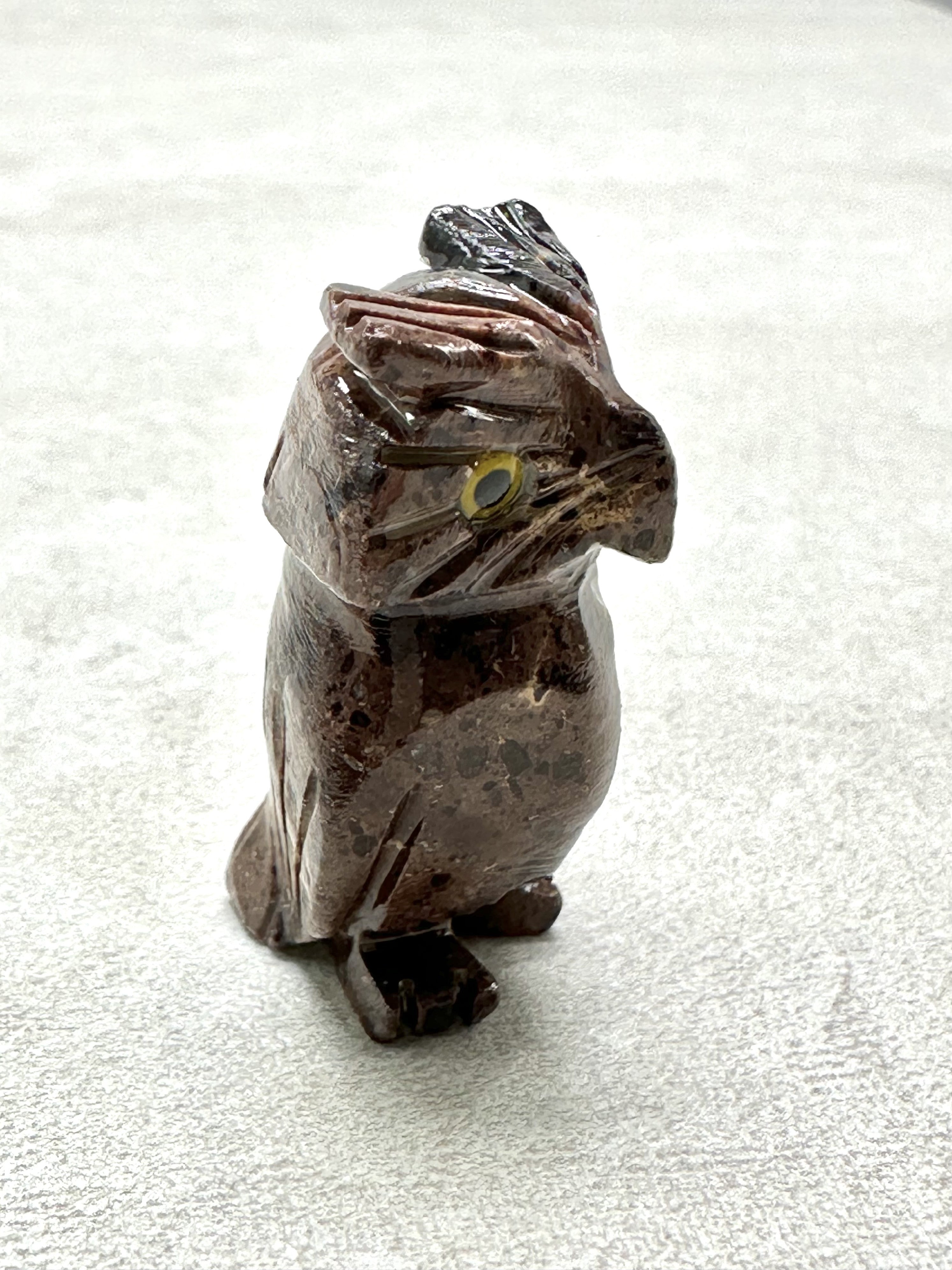 Animal made of soapstone – owl - ZV005