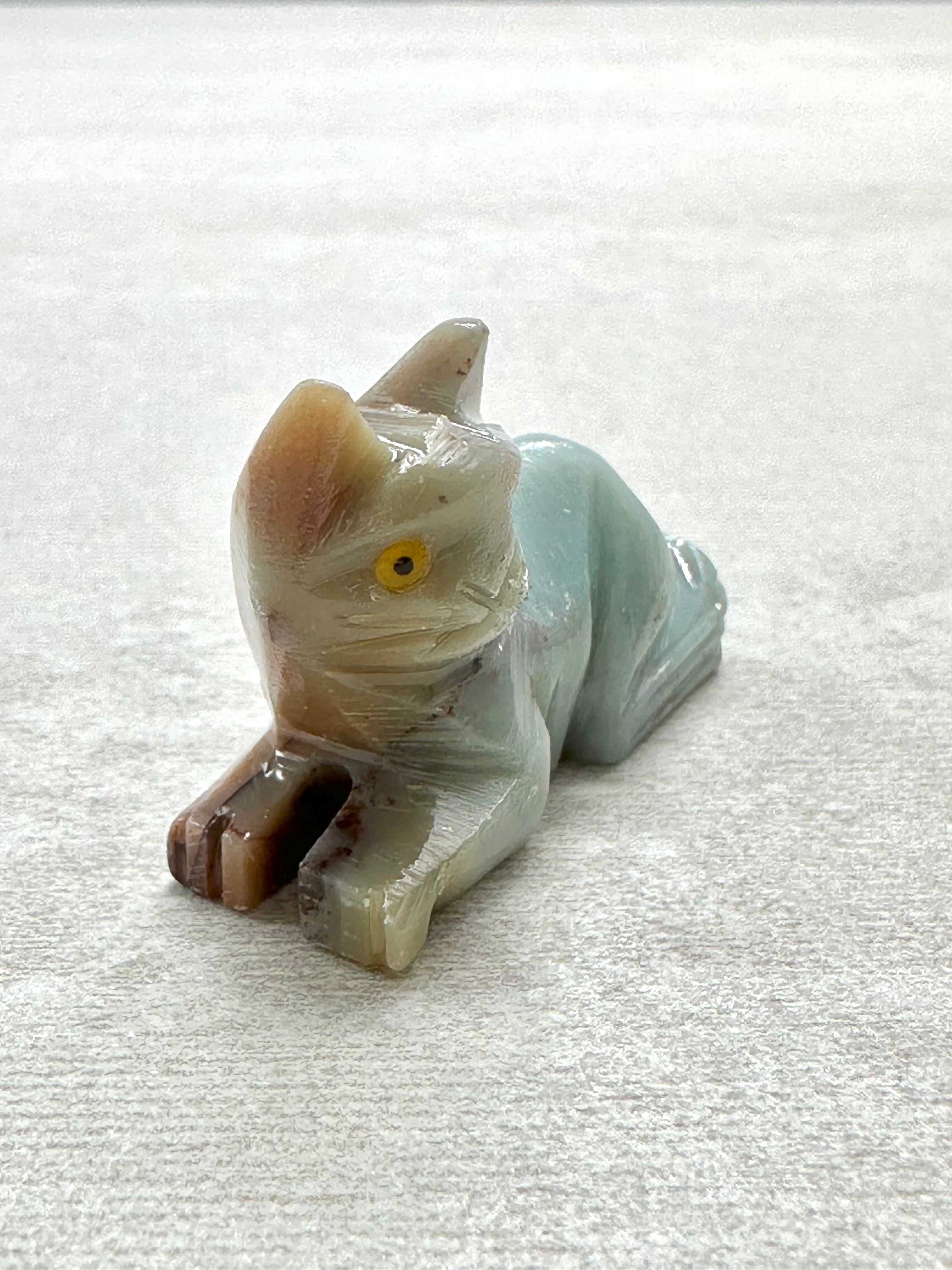Animal made of soapstone – cat - ZV022