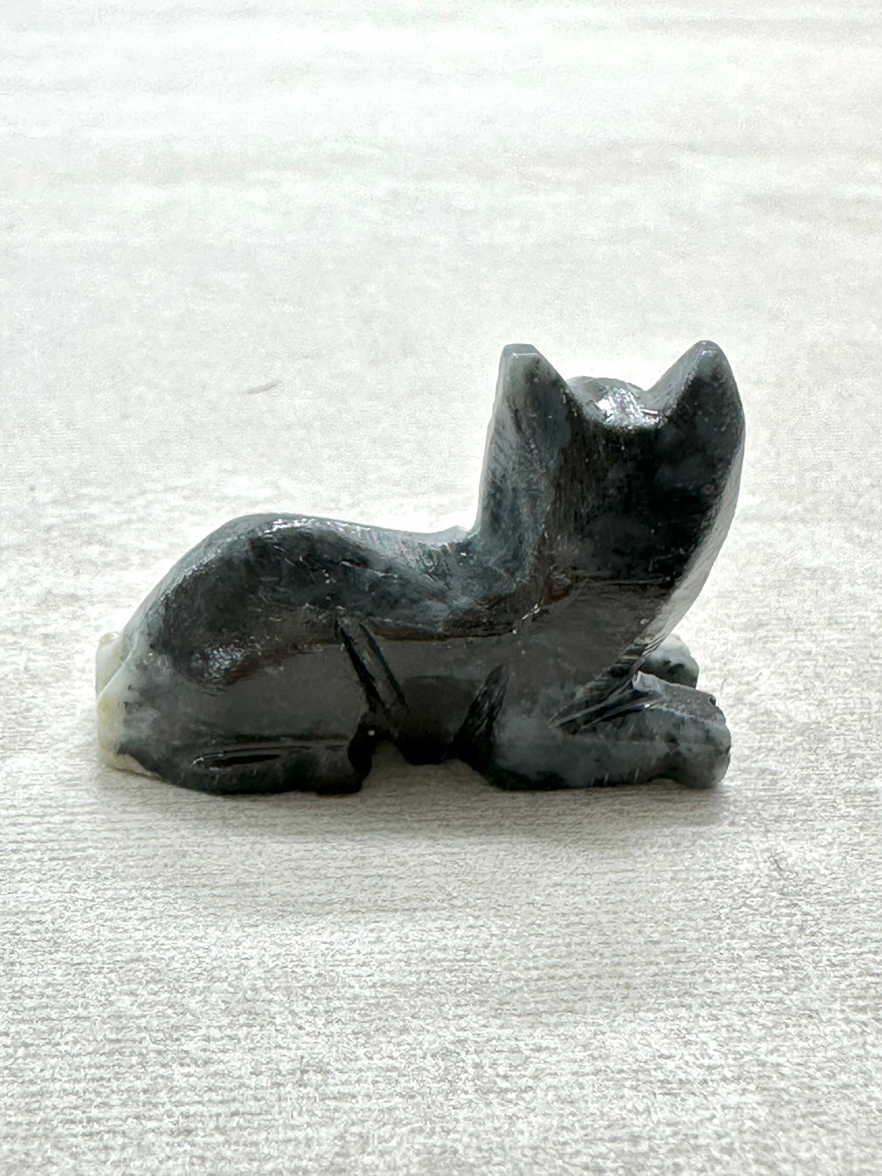 Animal made of soapstone – cat - ZV024