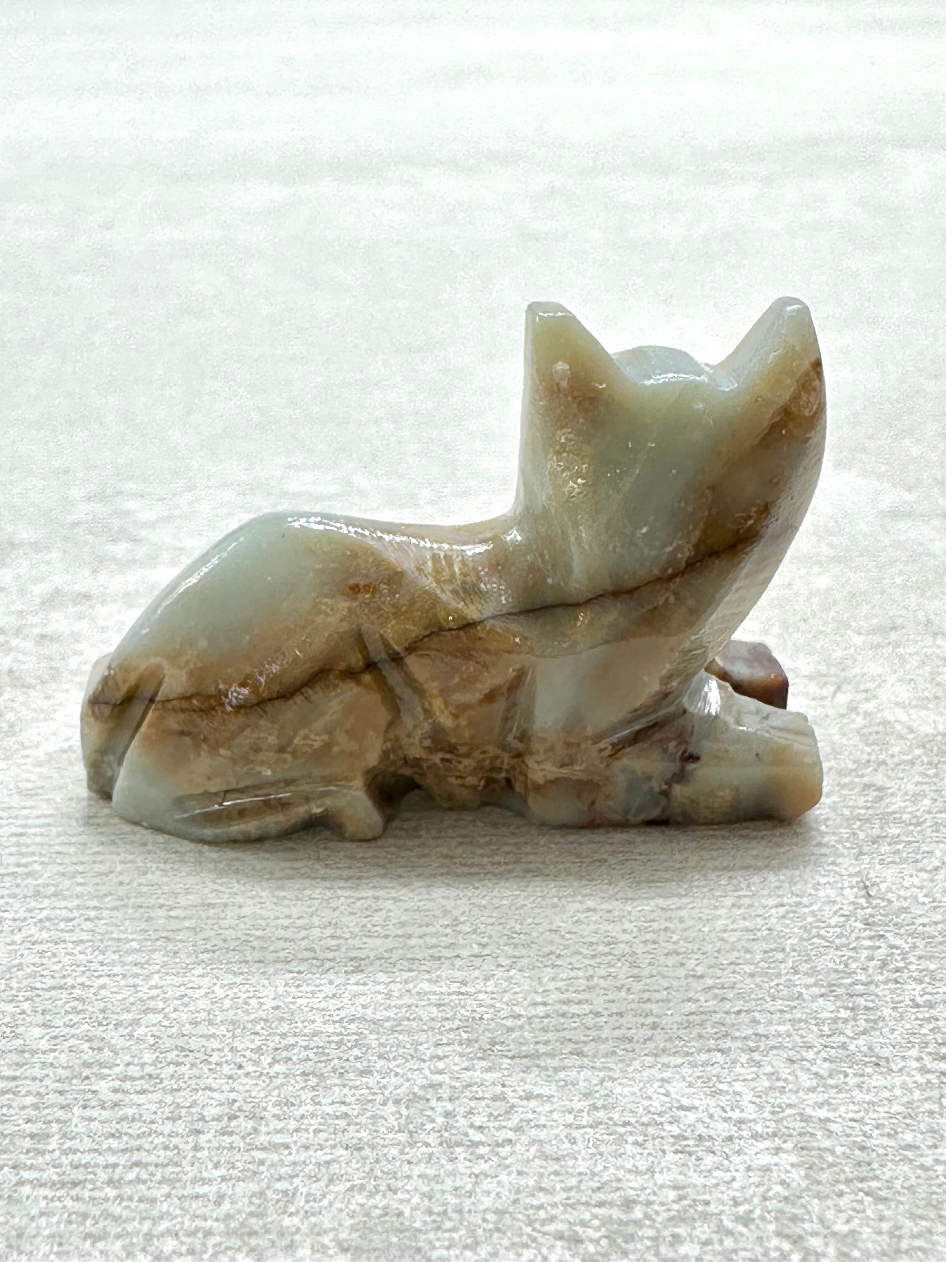 Animal made of soapstone – cat - ZV026