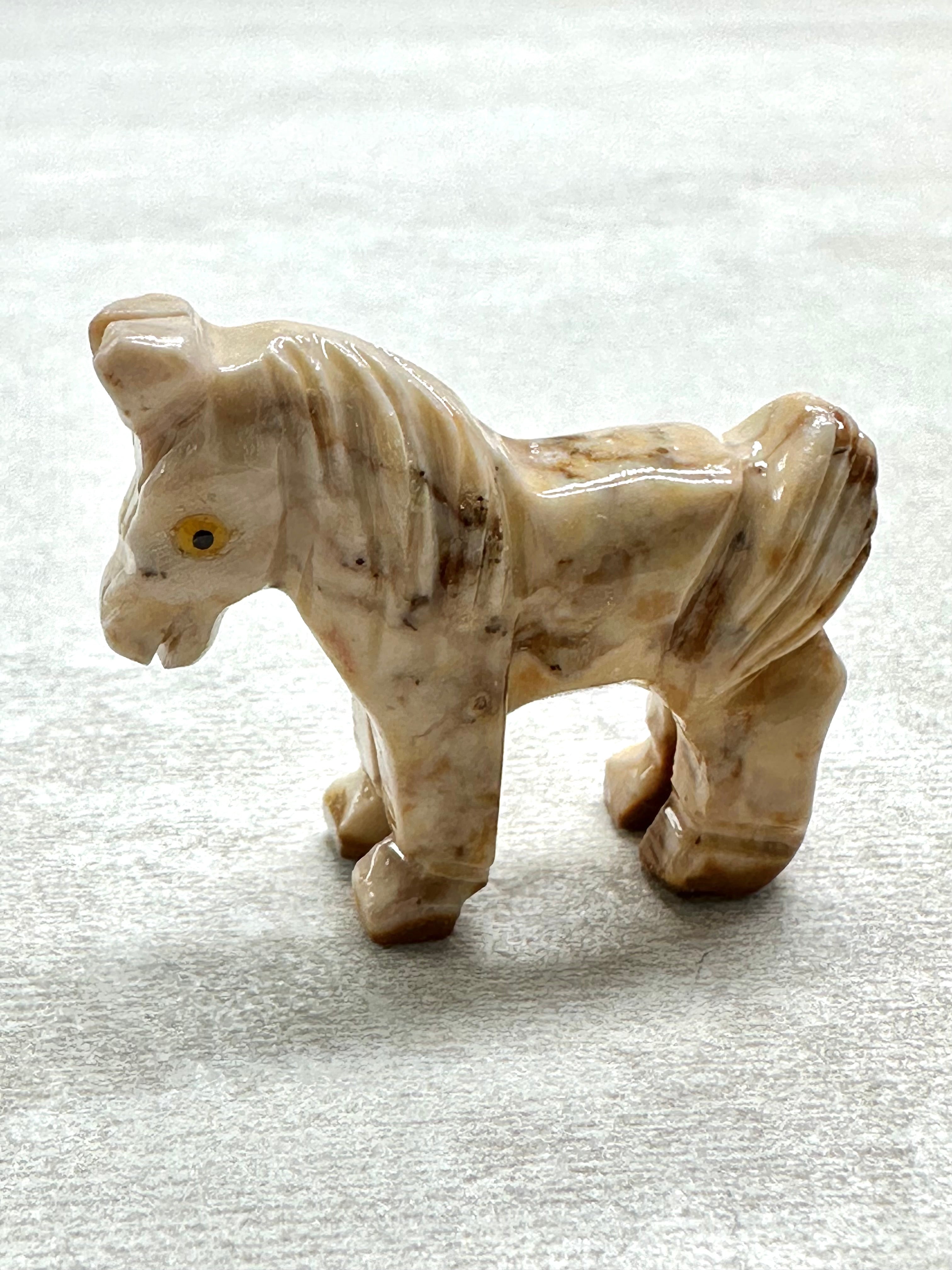 Animal made of soapstone – horse - ZV030