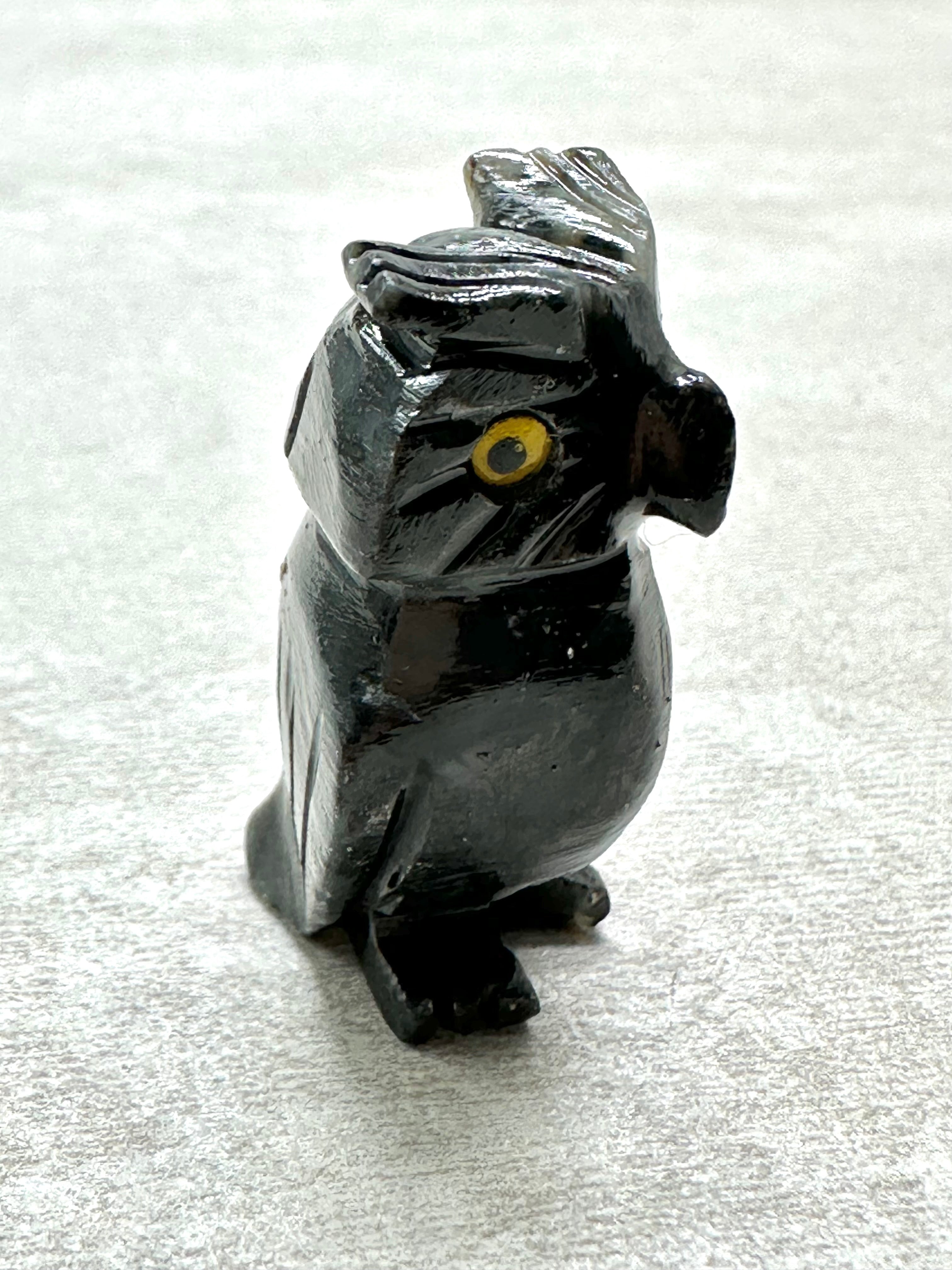 Animal made of soapstone – owl - ZV039