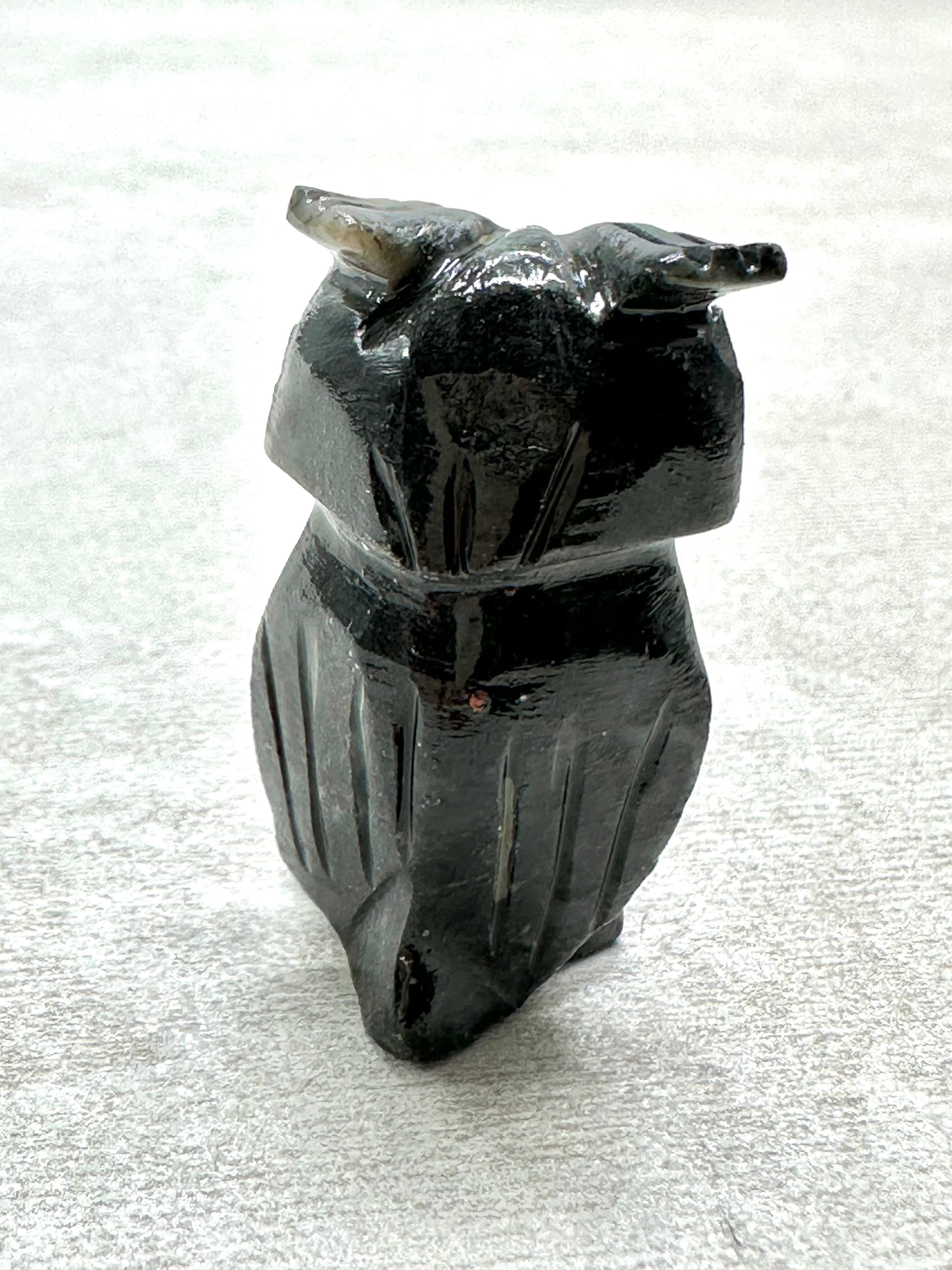 Animal made of soapstone – owl - ZV039