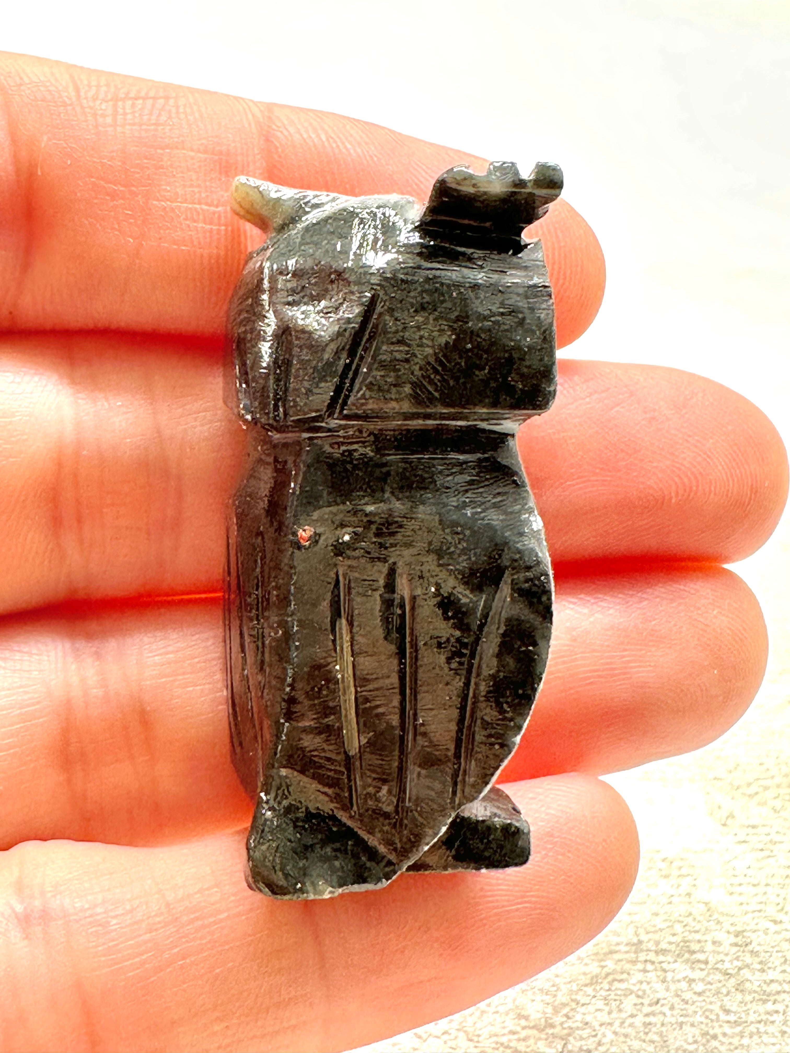 Animal made of soapstone – owl - ZV039