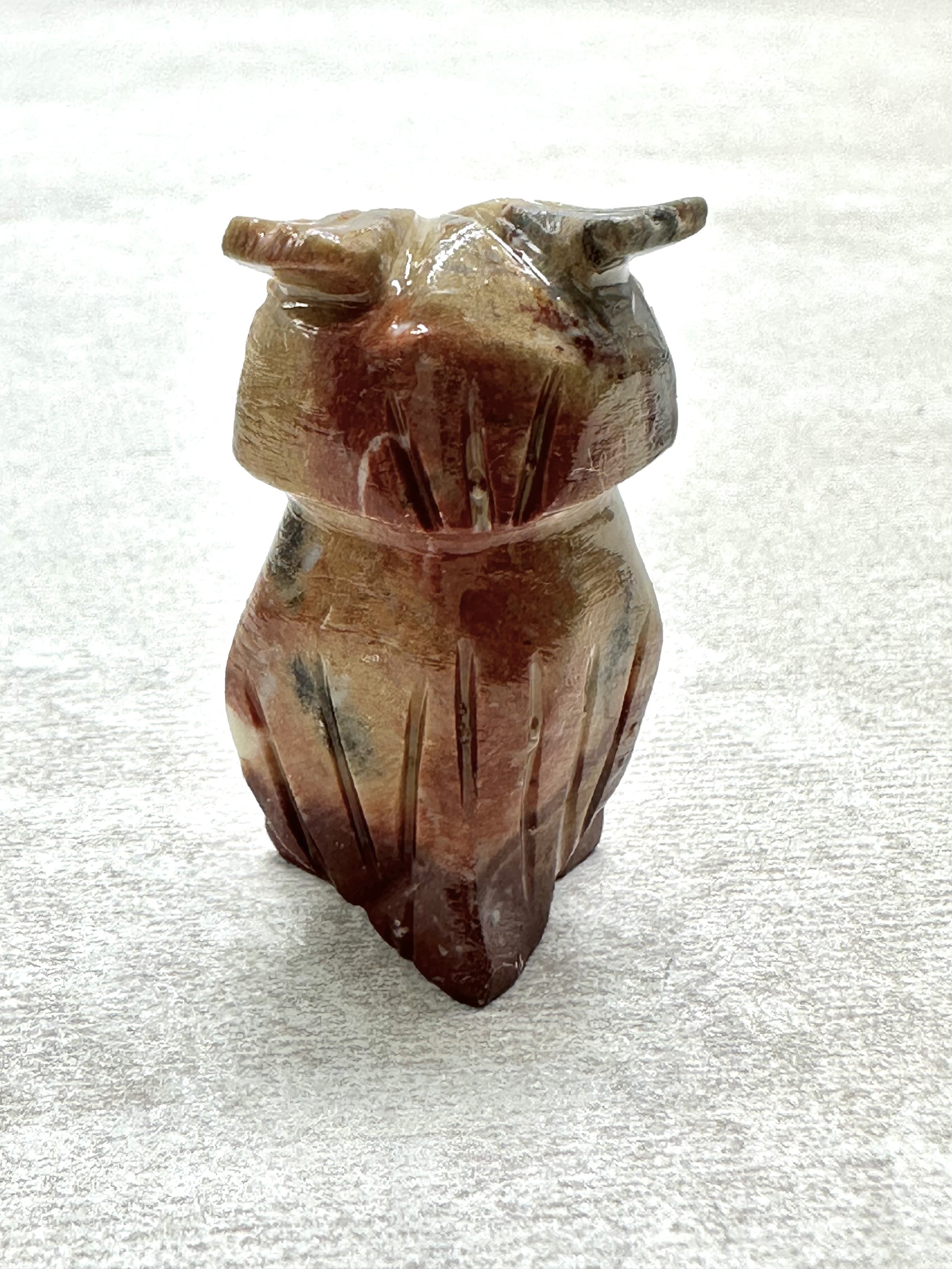 Animal made of soapstone – owl - ZV040