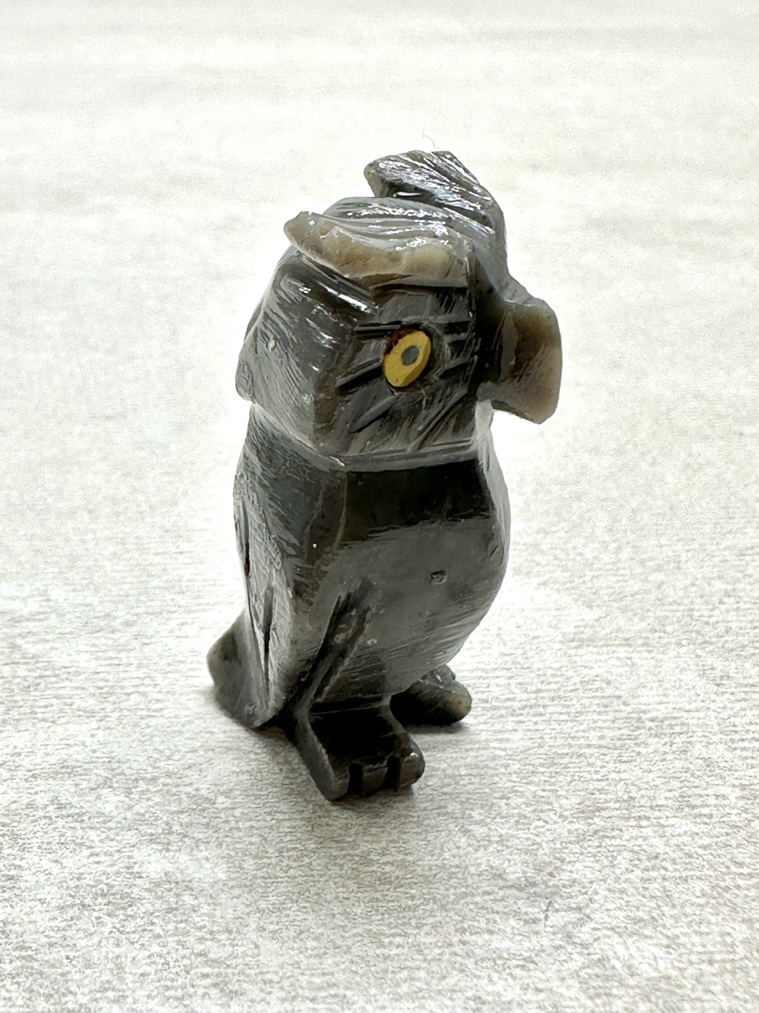 Animal made of soapstone – owl - ZV041