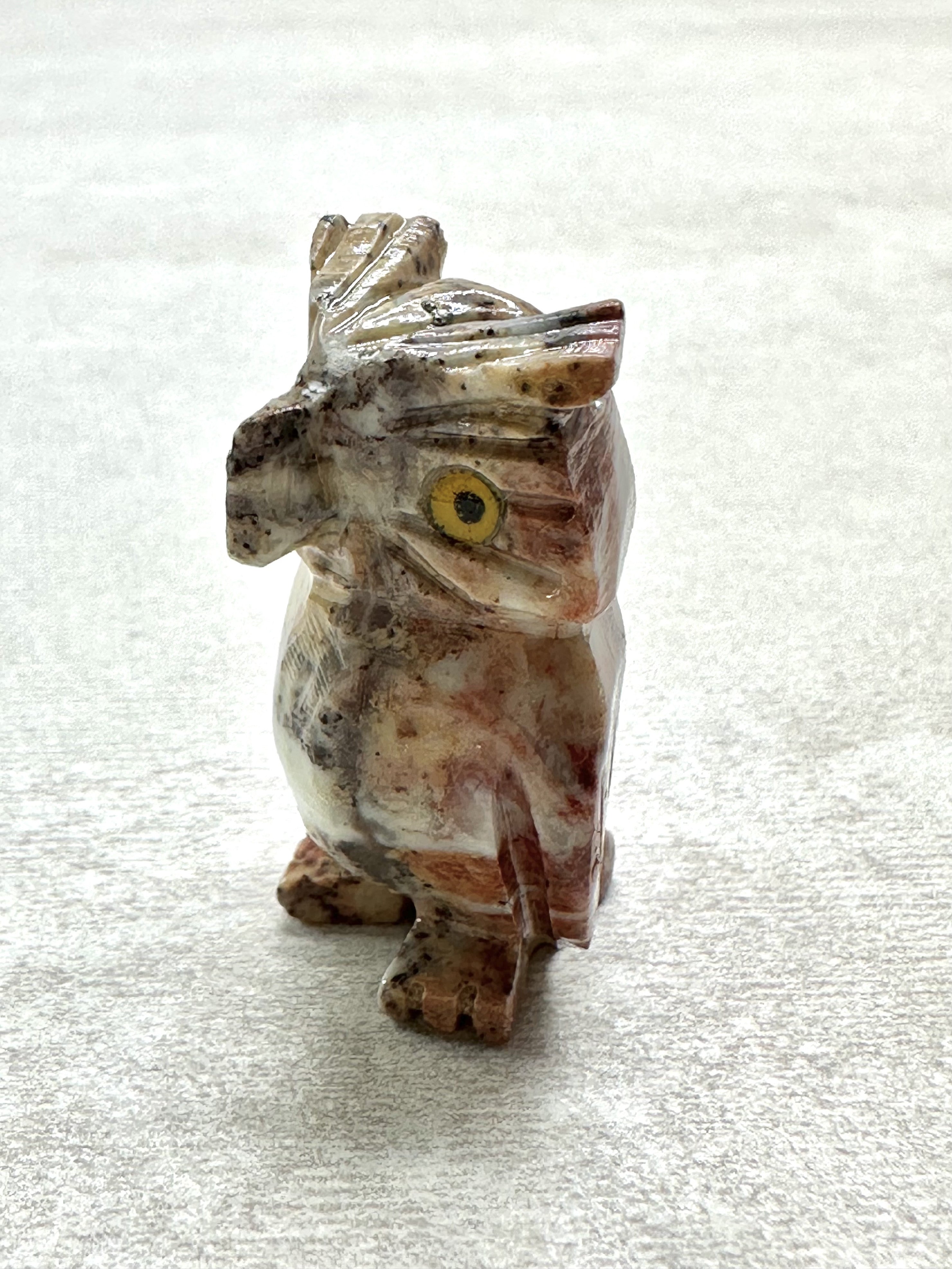 Animal made of soapstone – owl - ZV042