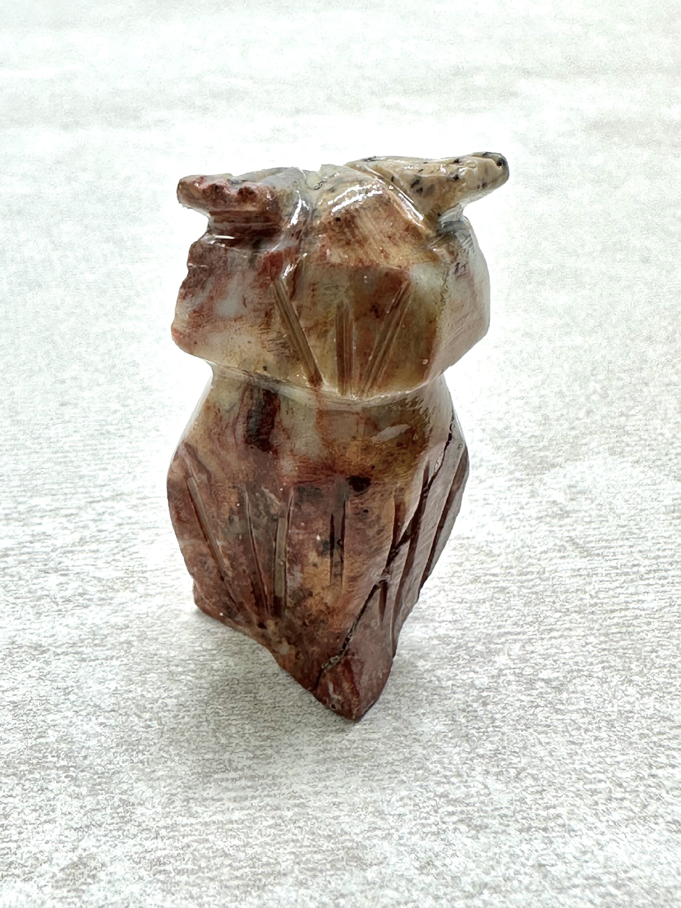 Animal made of soapstone – owl - ZV042