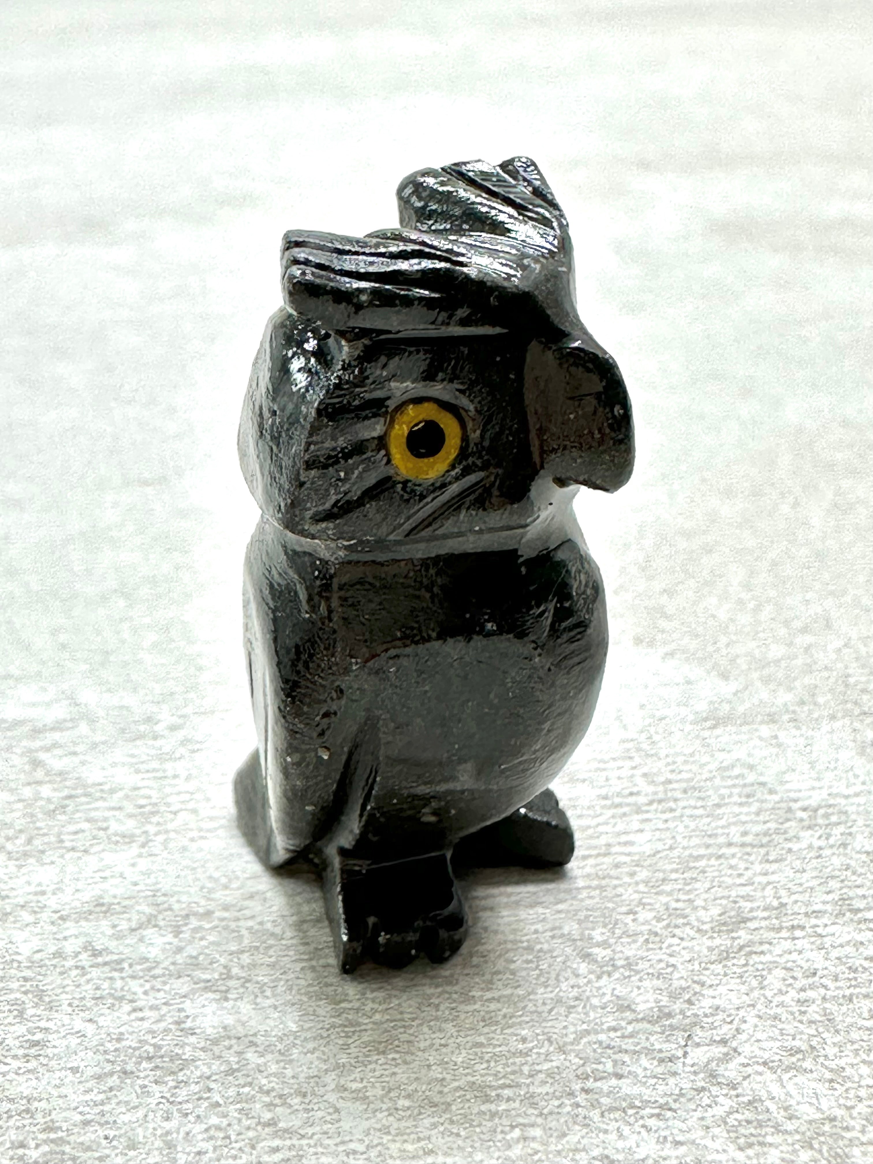 Animal made of soapstone – owl - ZV043