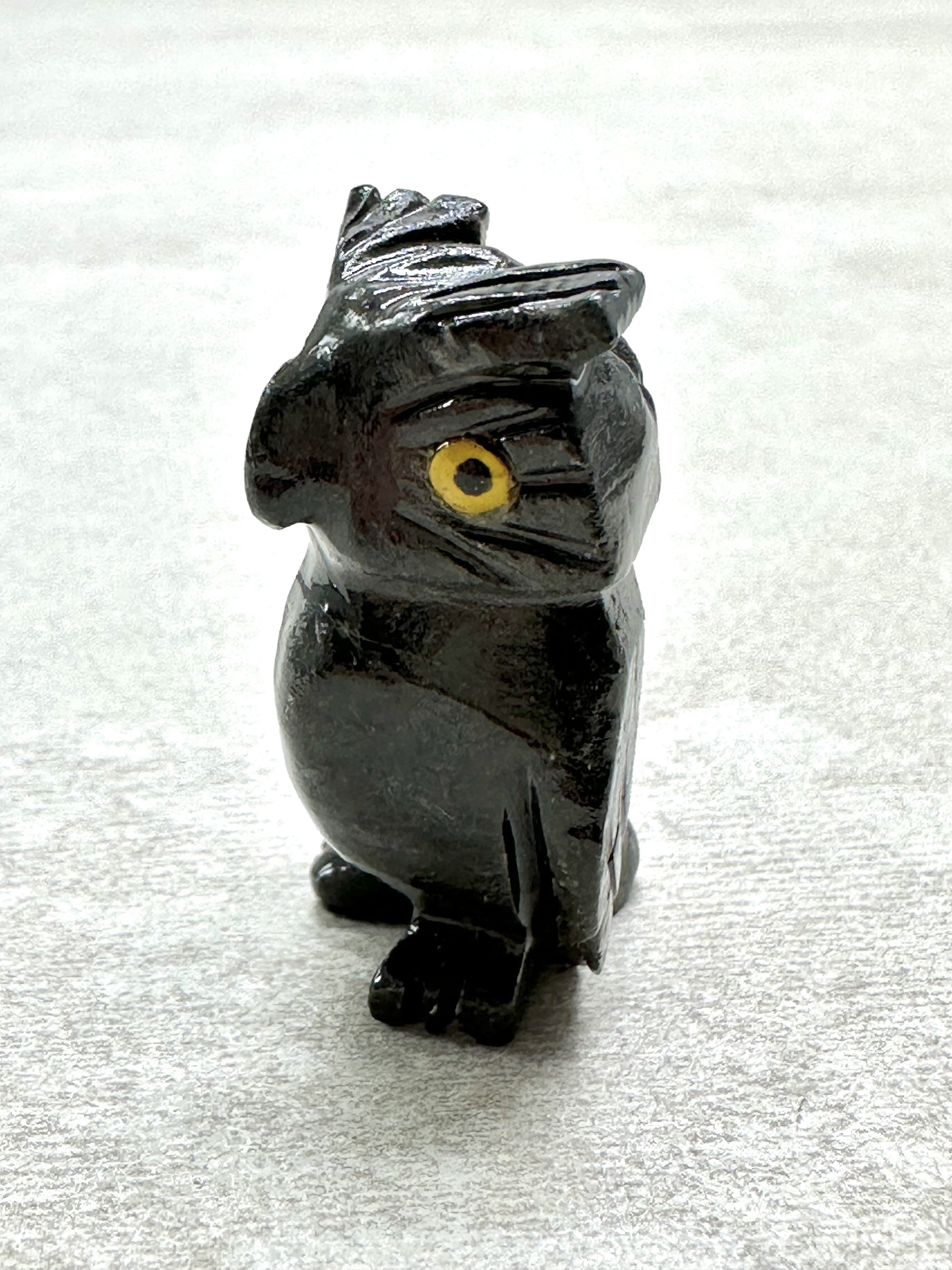 Animal made of soapstone – owl - ZV043