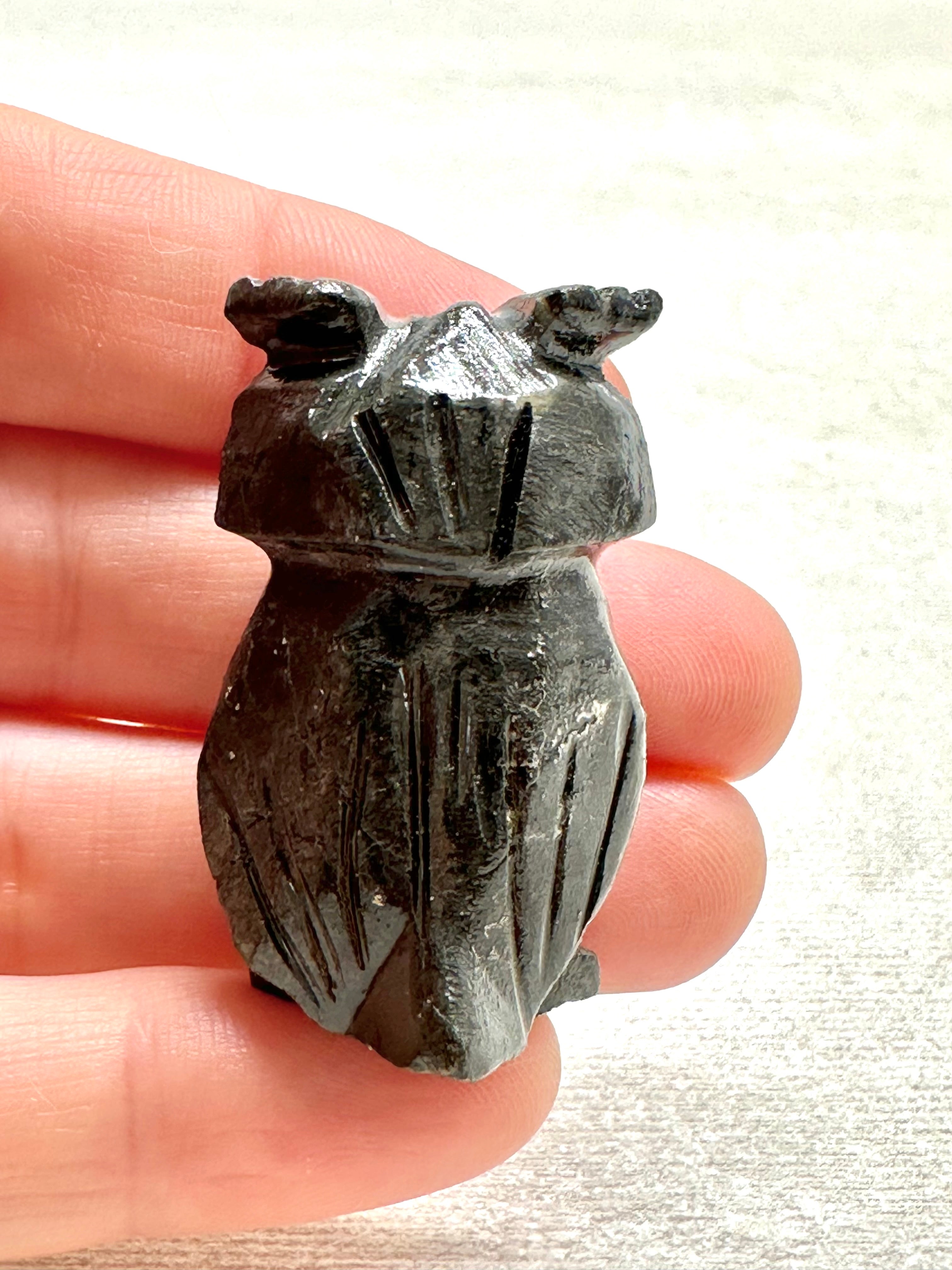 Animal made of soapstone – owl - ZV043