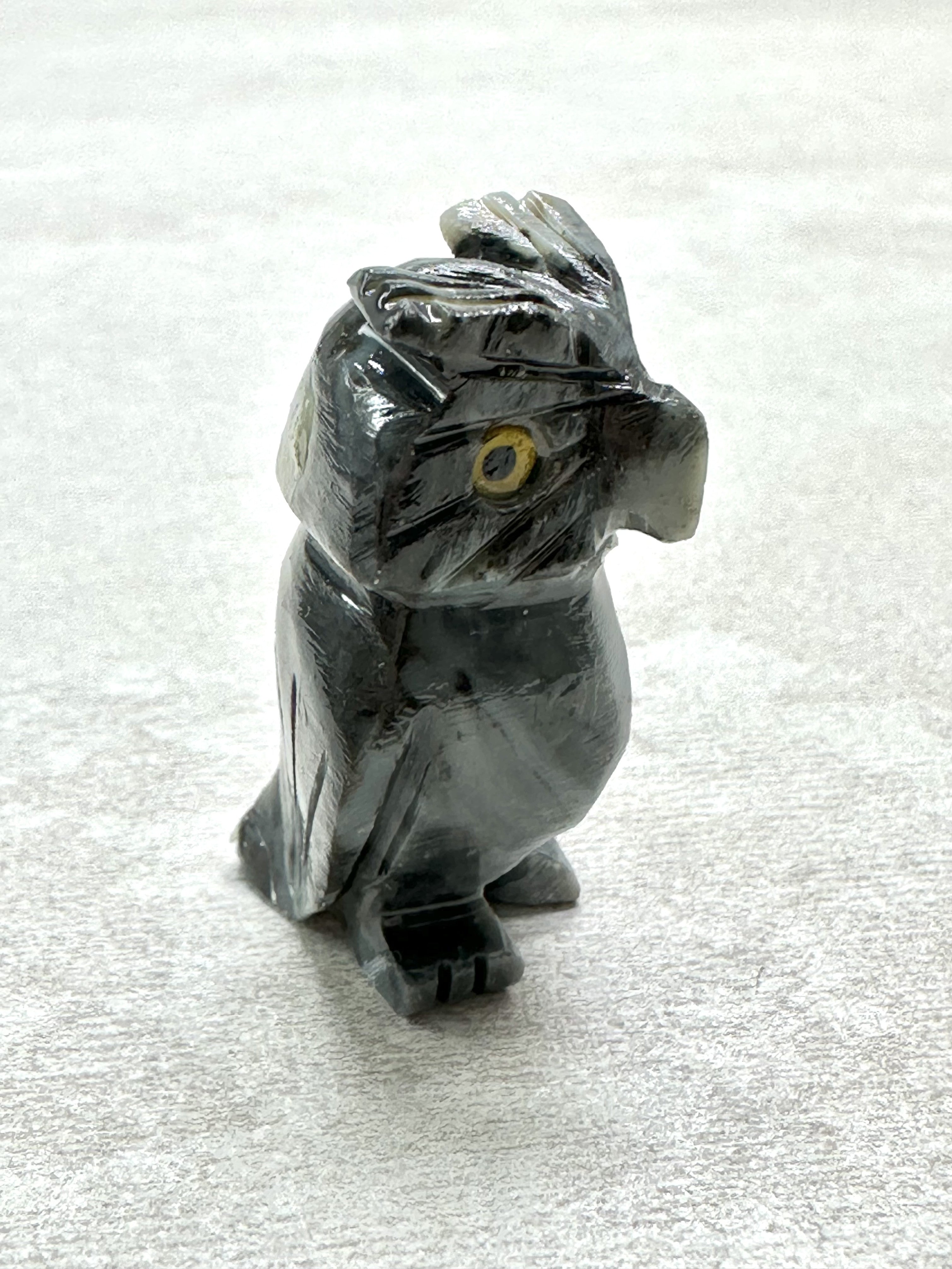 Animal made of soapstone – owl - ZV044