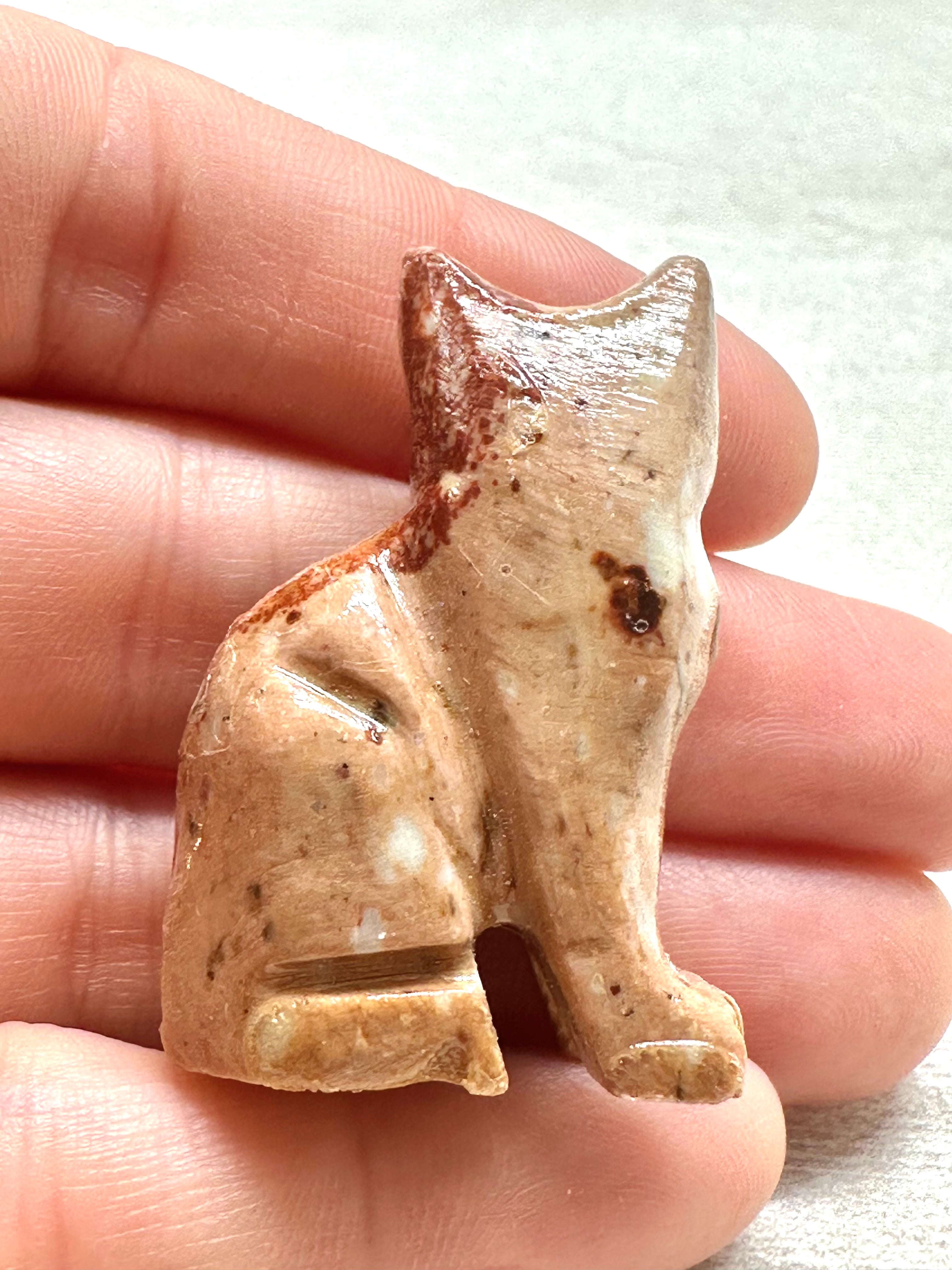 Animal made of soapstone – cat - ZV060