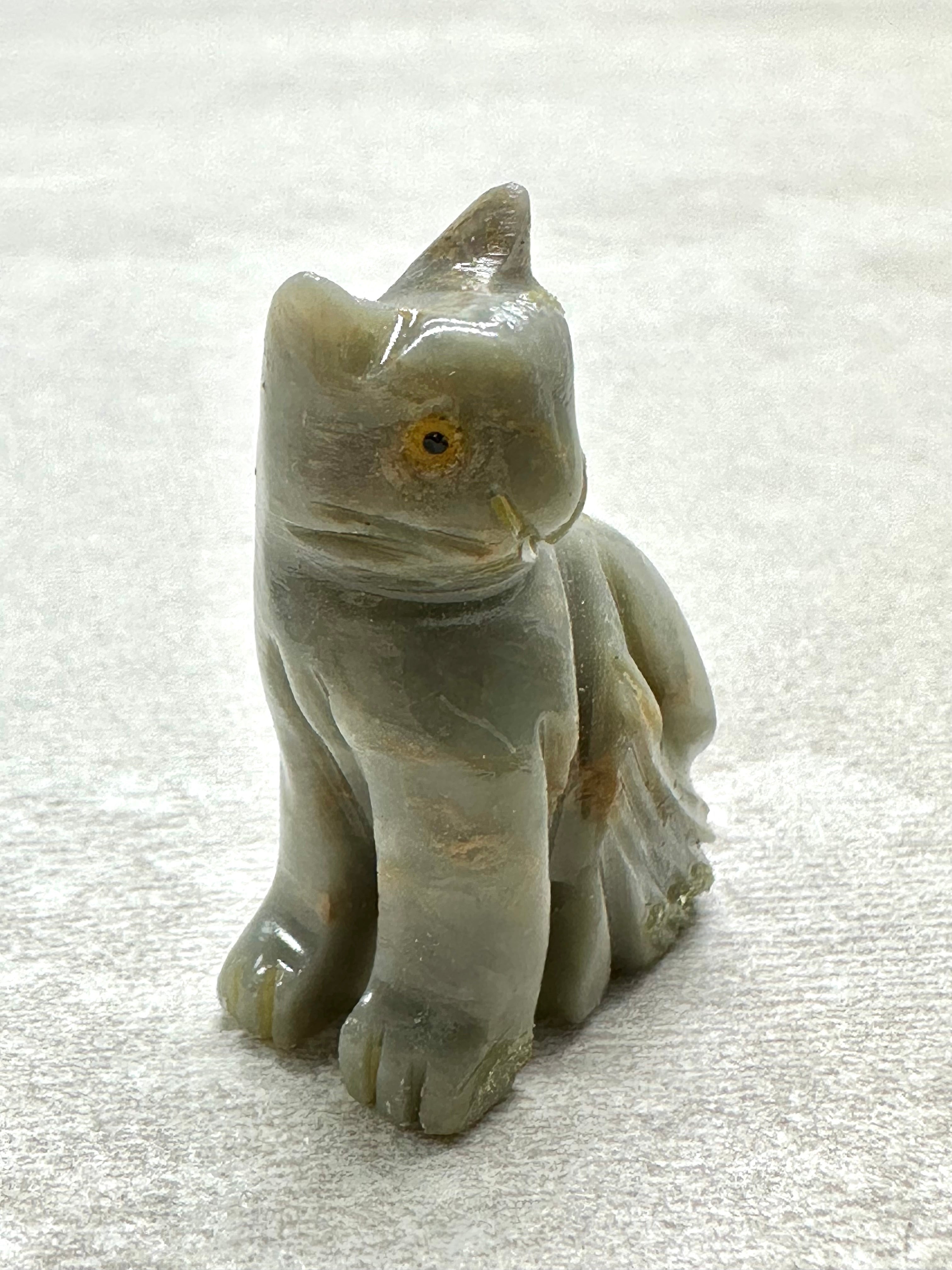 Animal made of soapstone – cat - ZV062