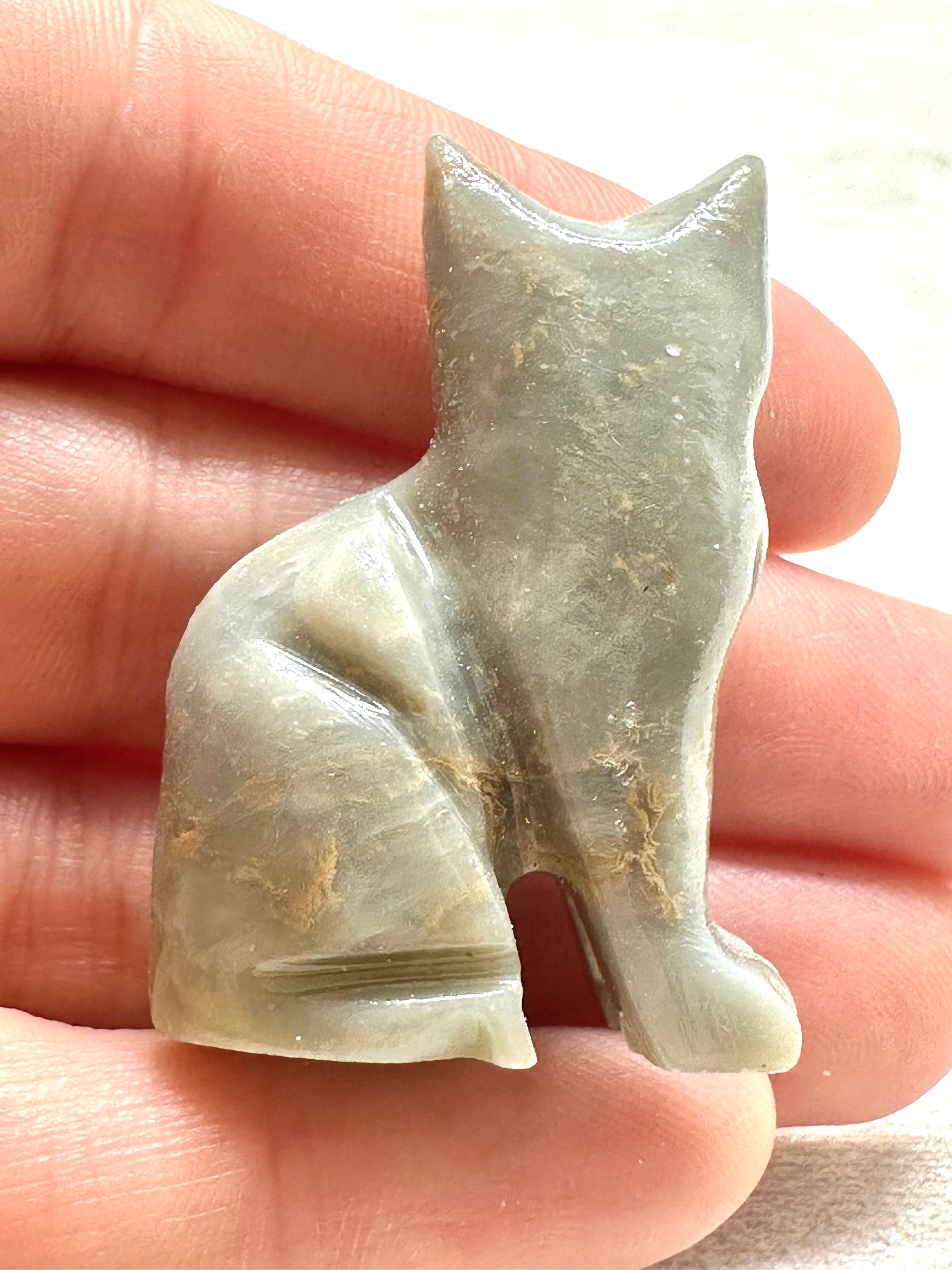 Animal made of soapstone – cat - ZV062