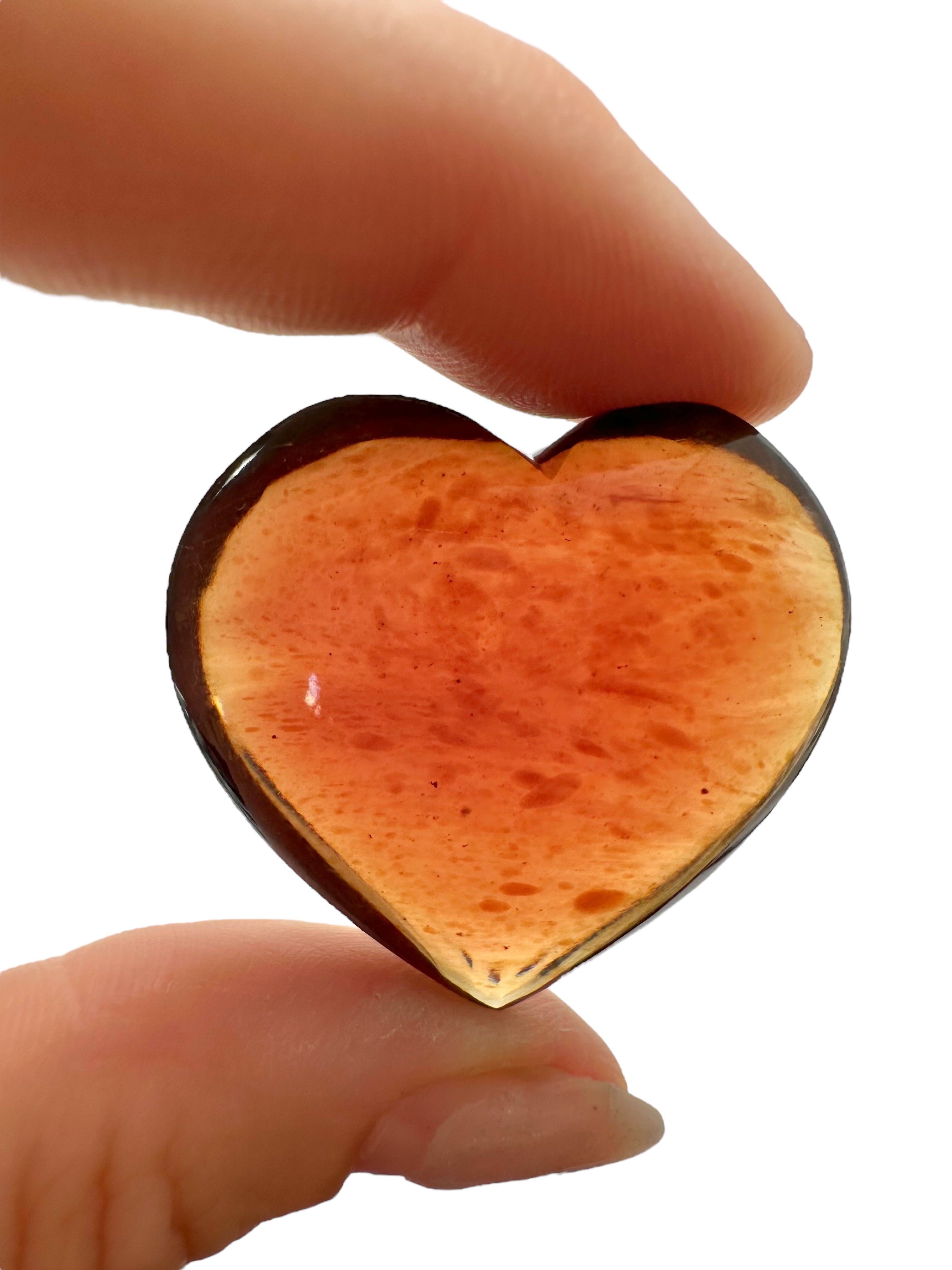 Amber heart – Sumatra, Indonesia - JS001