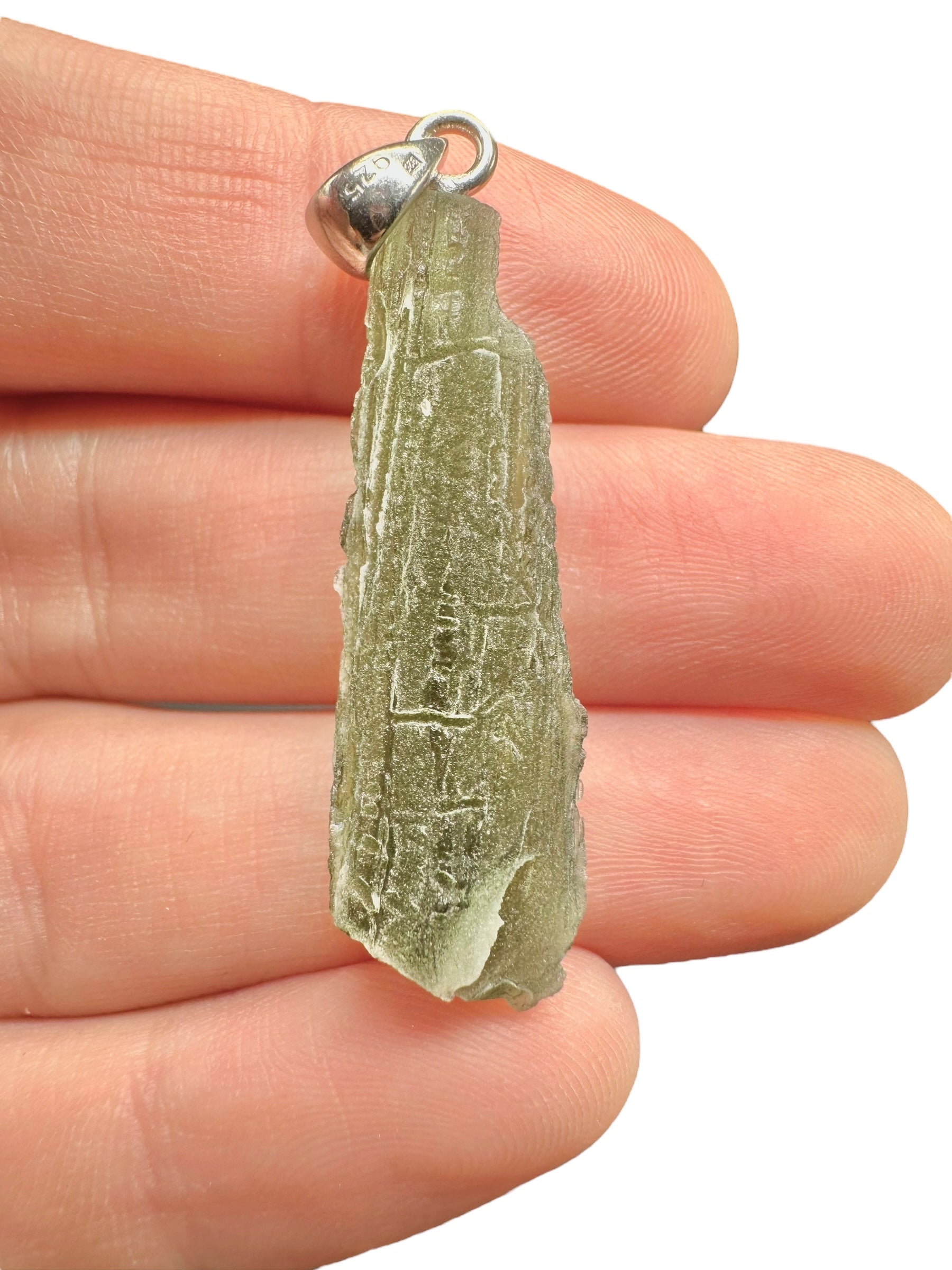 Silver moldavite pendant 3,7g - SP/V552