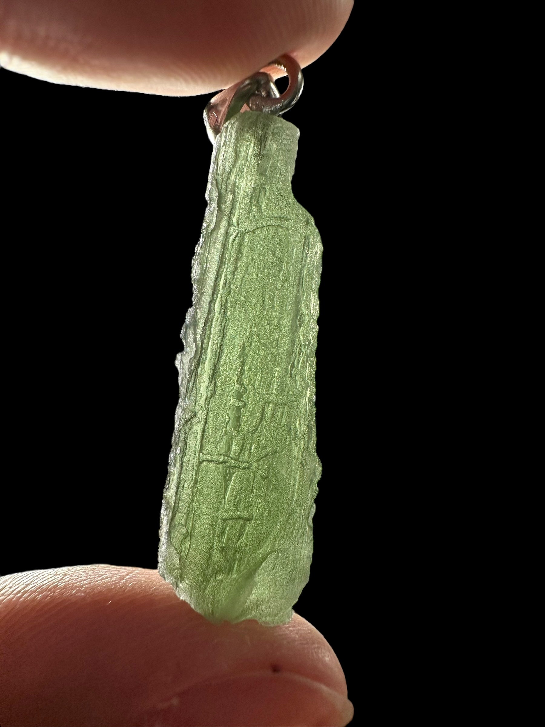 Silver moldavite pendant 3,7g - SP/V552