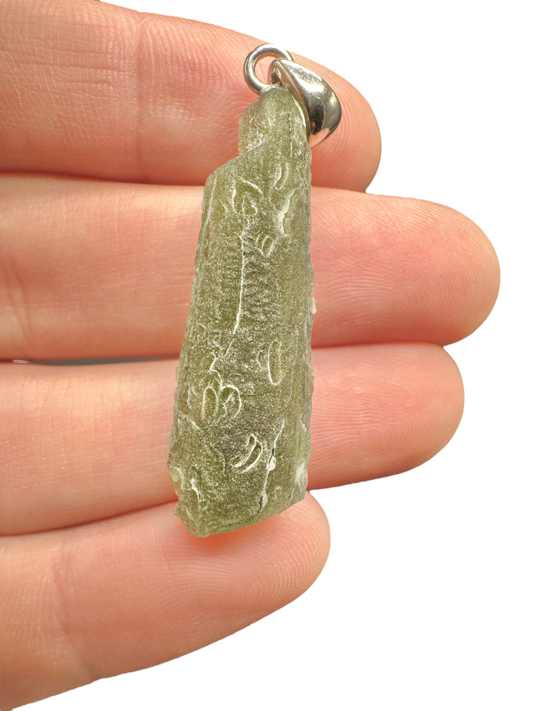 Silver moldavite pendant 3,7g