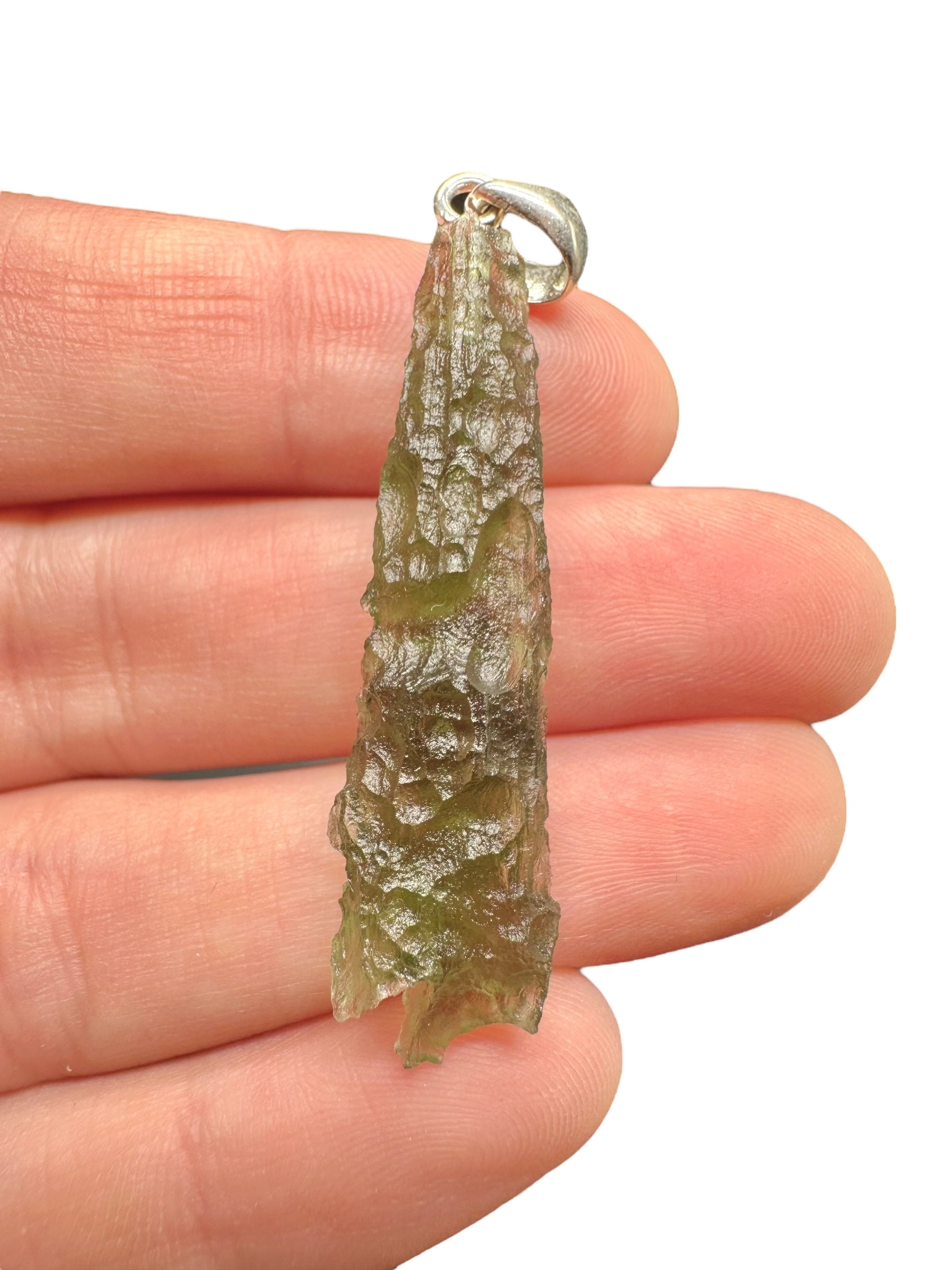 Silver moldavite pendant 3,4g - SP/V553
