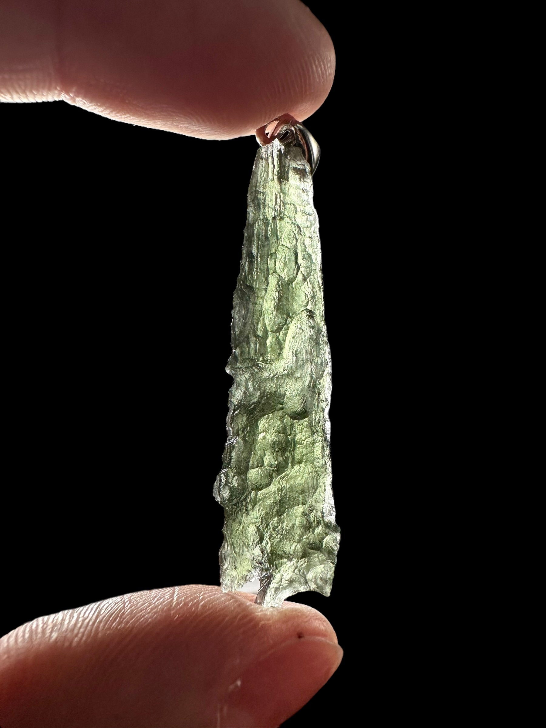 Silver moldavite pendant 3,4g - SP/V553