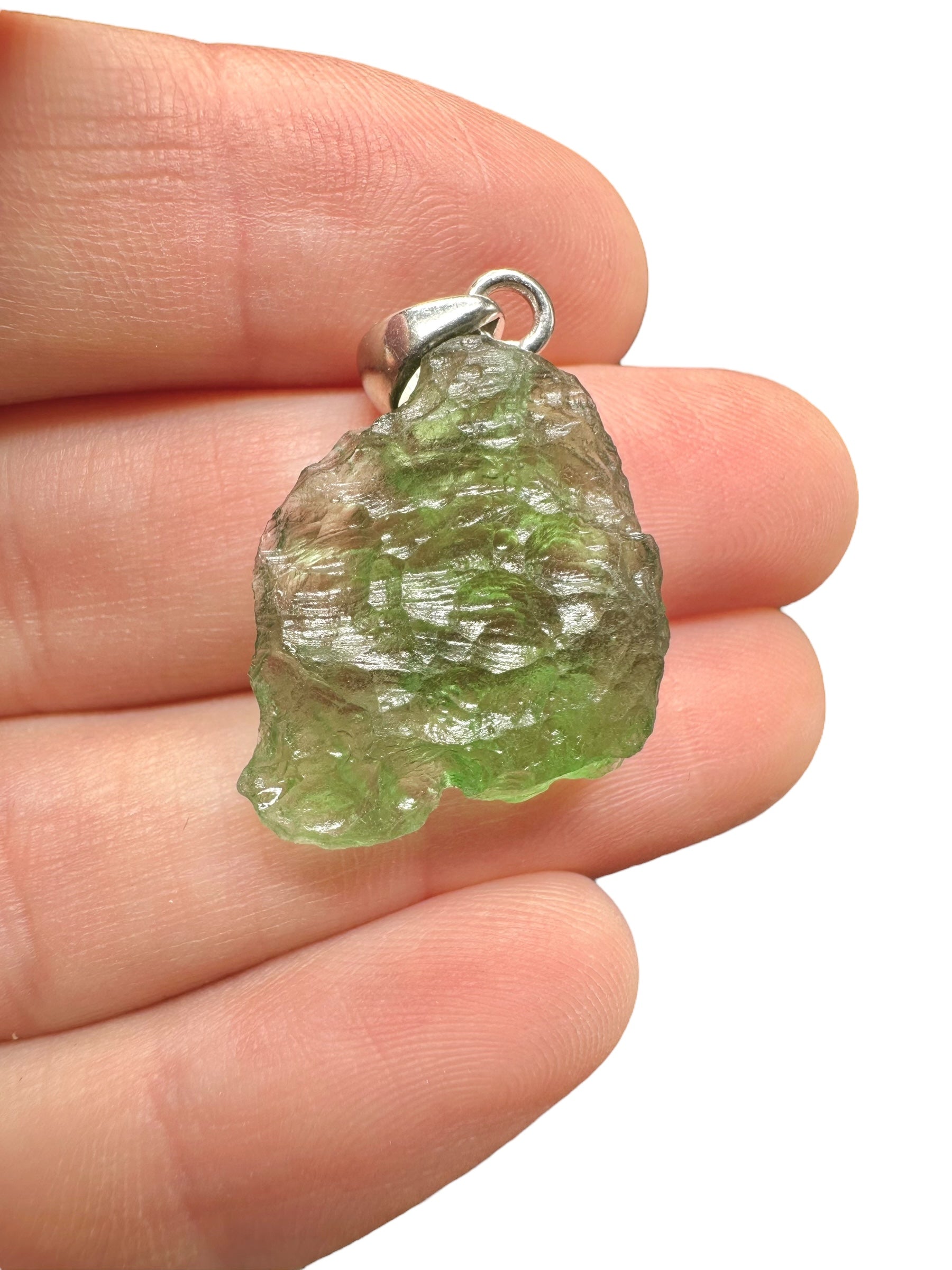 Silver moldavite pendant 3,1g - SP/V554