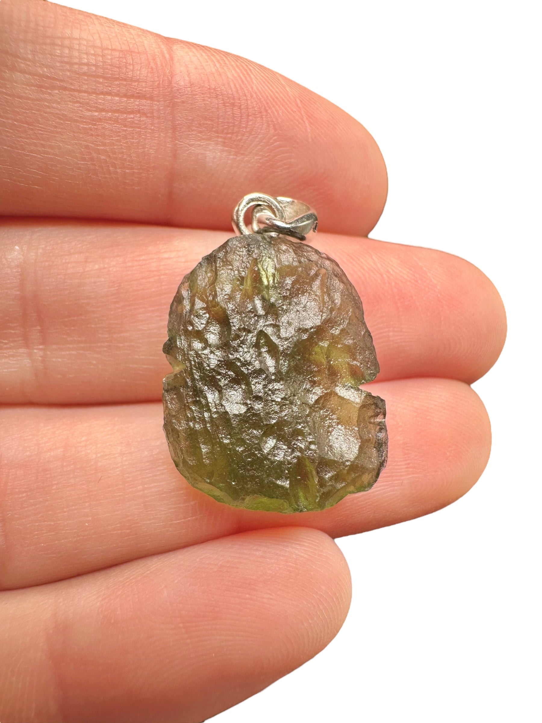 Silver moldavite pendant 3,2g - SP/V555