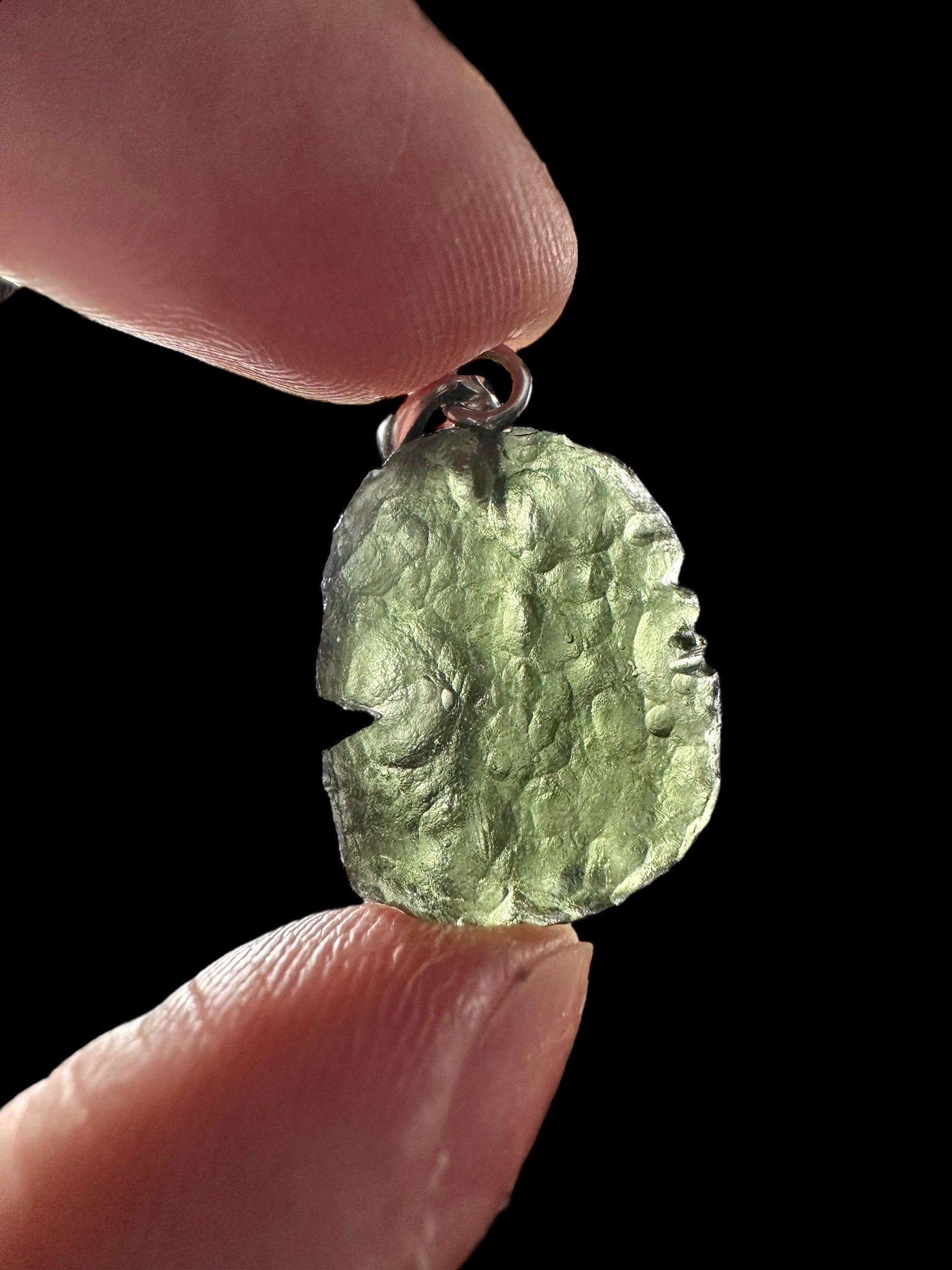 Silver moldavite pendant 3,2g - SP/V555